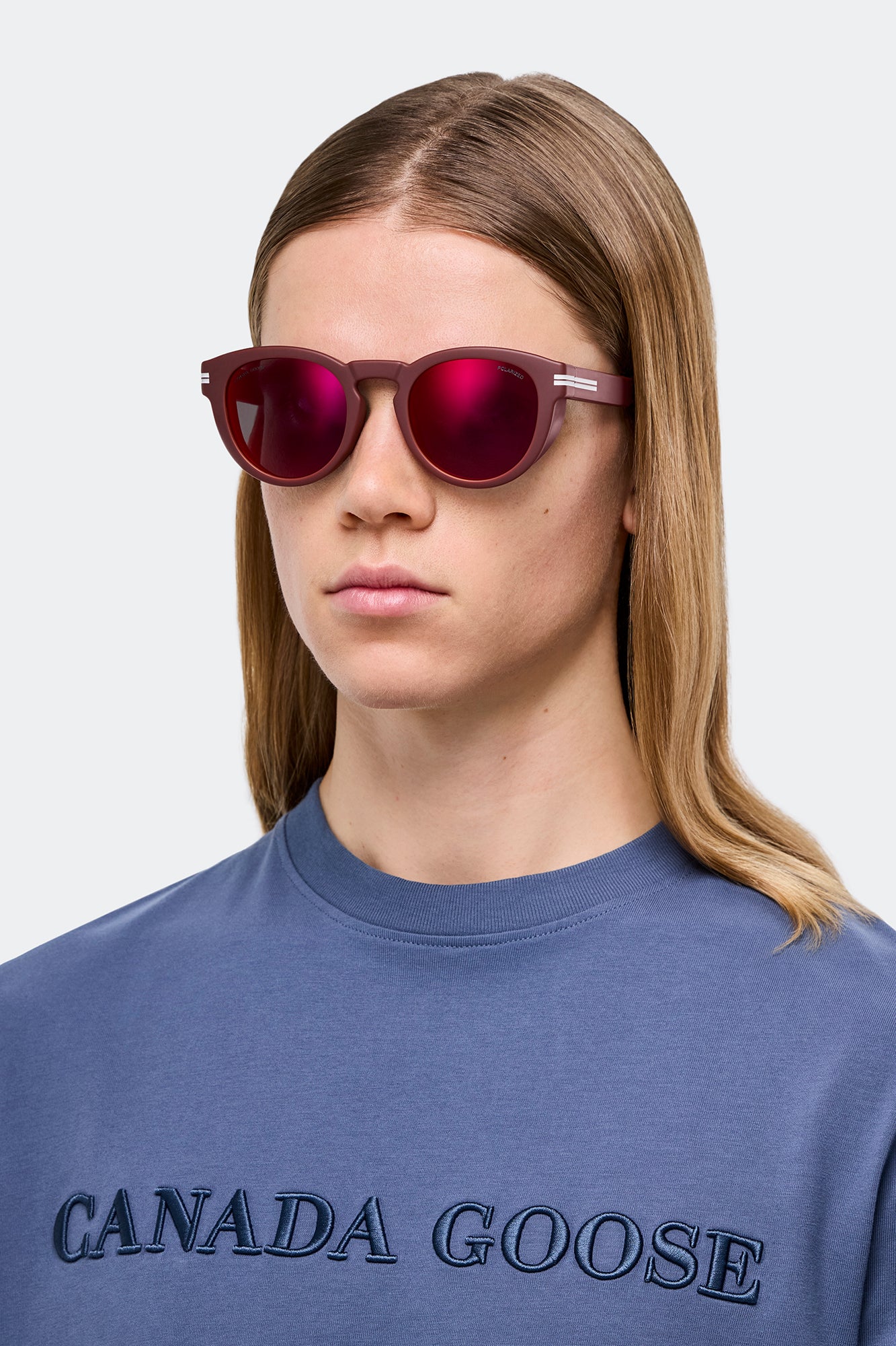 Salar Sunglasses - Matte Burgundy/Grey Flash Red - Image 5