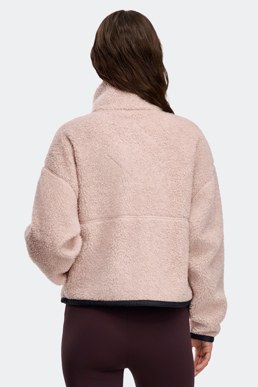 Simcoe Zip Up Fleece Sweater Black Label - Lucent Rose