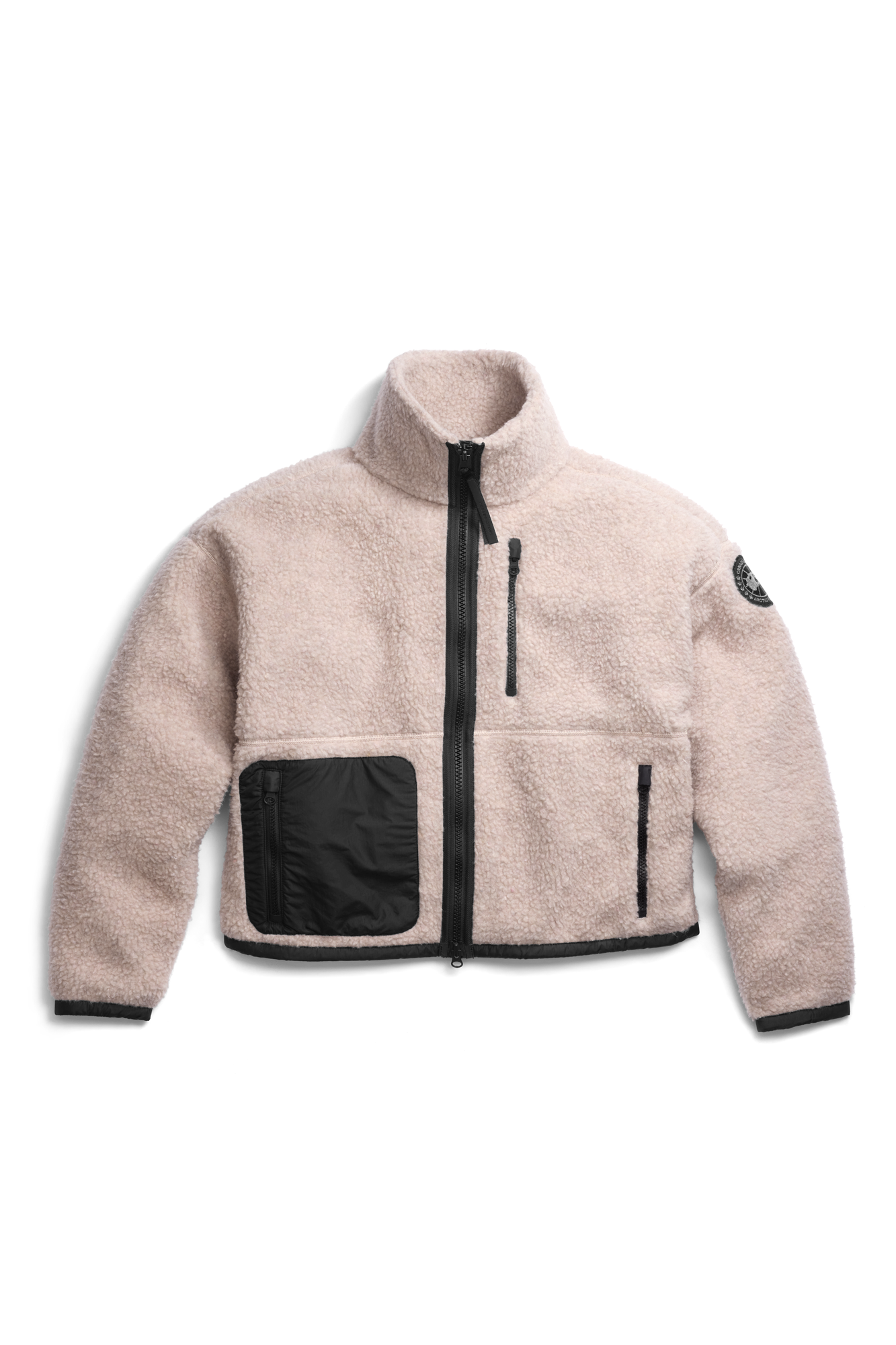 Simcoe Zip Up Fleece Sweater Black Label - Lucent Rose