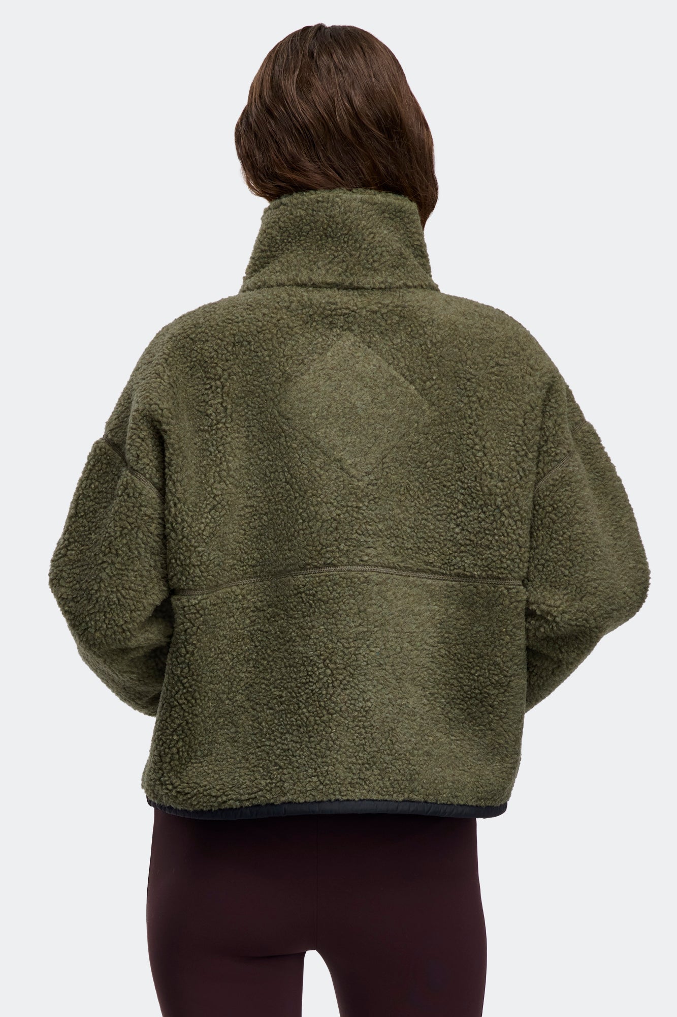 Simcoe Zip Up Fleece Sweater Black Label - Smokey Sage