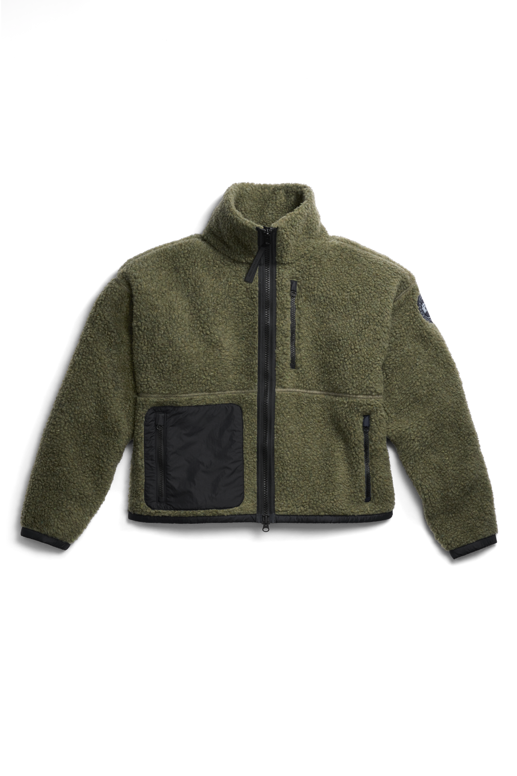 Simcoe Zip Up Fleece Sweater Black Label - Smokey Sage