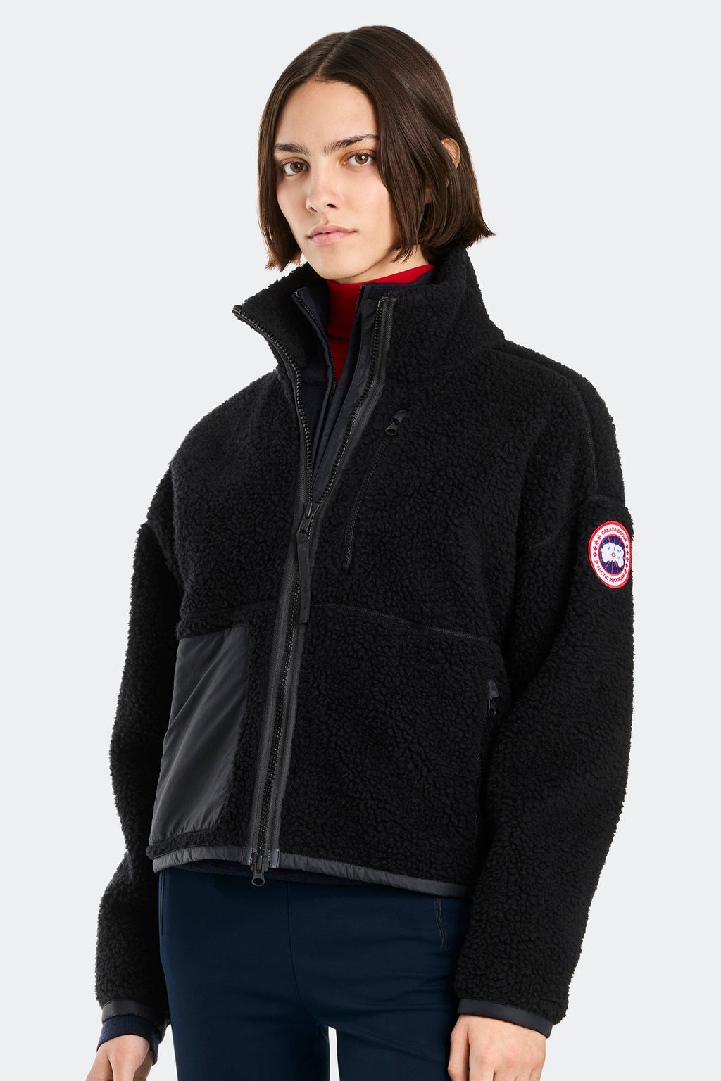 Simcoe Zip Up Fleece Sweater (Women) - Black