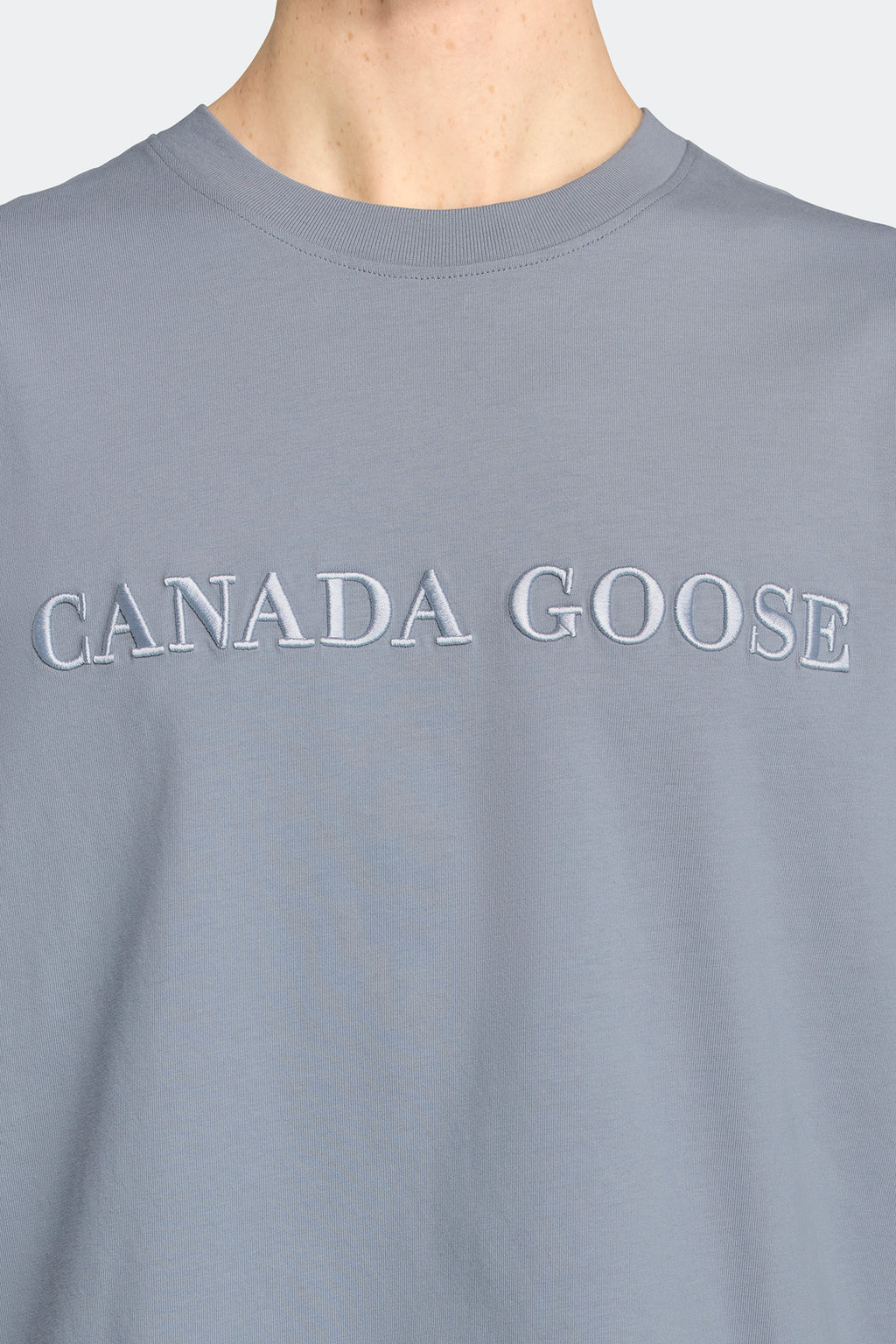 Emersen Embroidered Crewneck T-Shirt (Men) - Light Ozone Blue