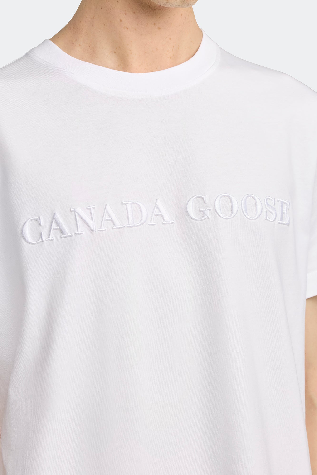 Emersen Embroidered Crewneck T-Shirt (Men) - White