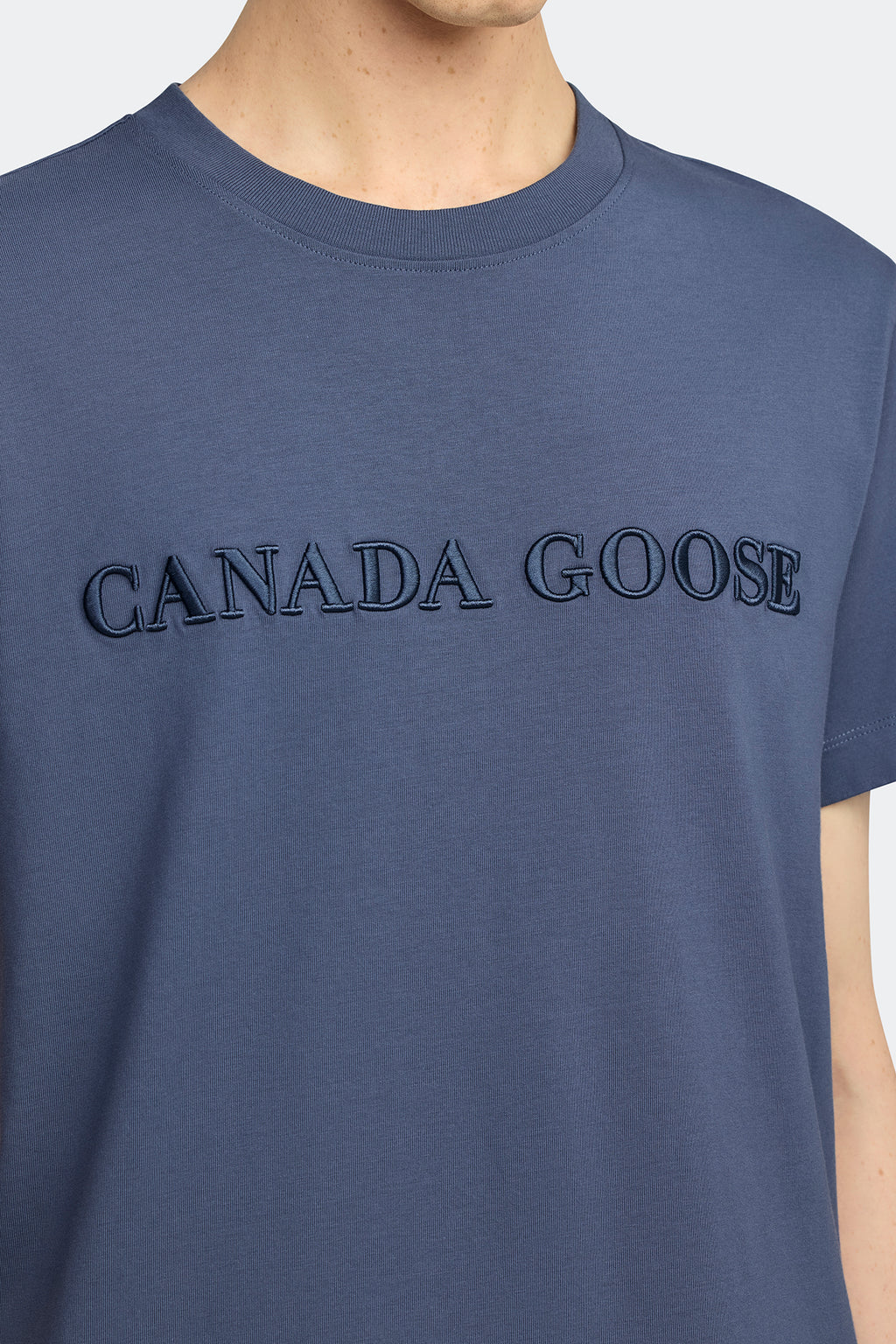 Emersen Embroidered Crewneck T-Shirt (Men) - Ozone Blue