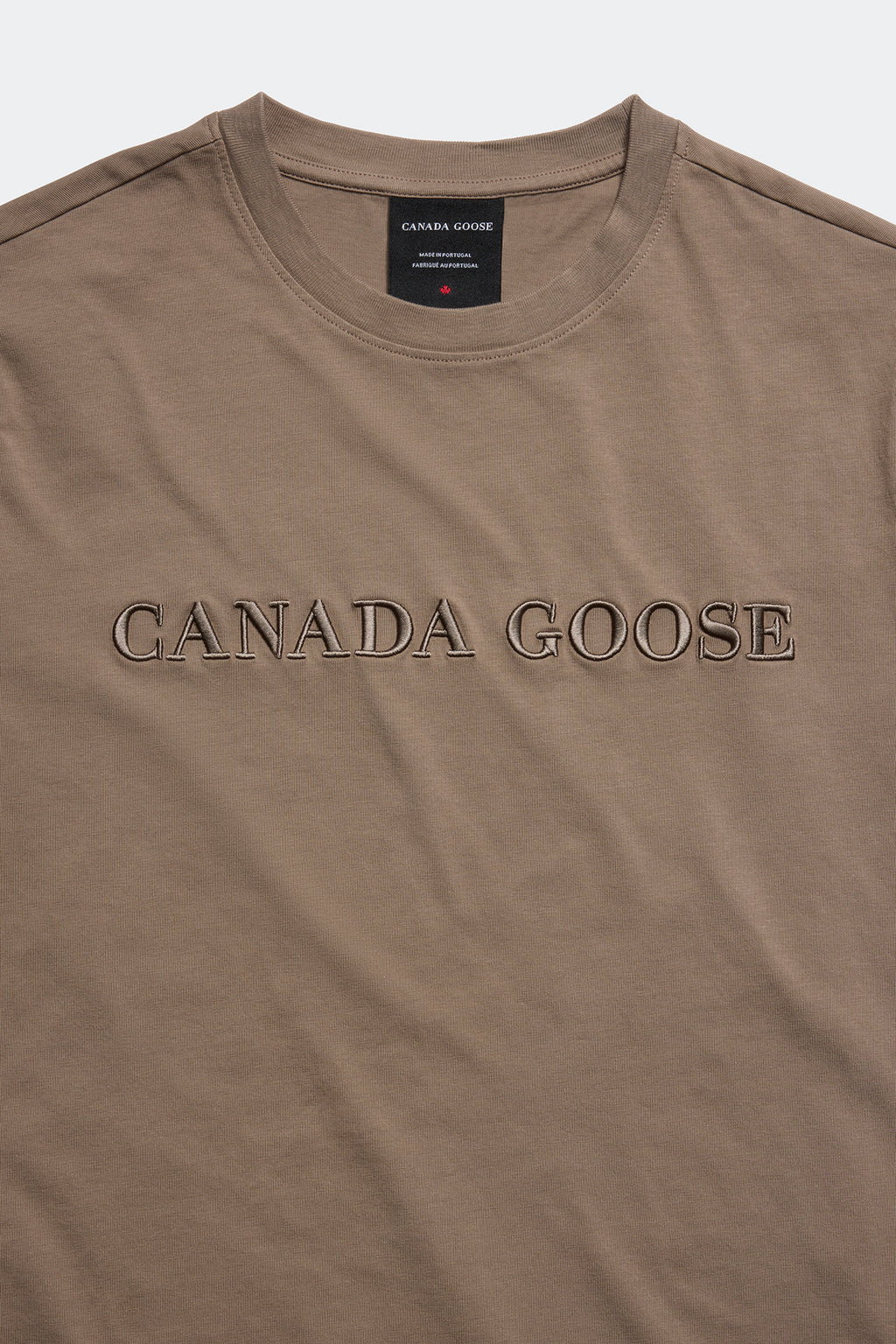 Emersen Embroidered Crewneck T-Shirt (Men) - Taupe Grey