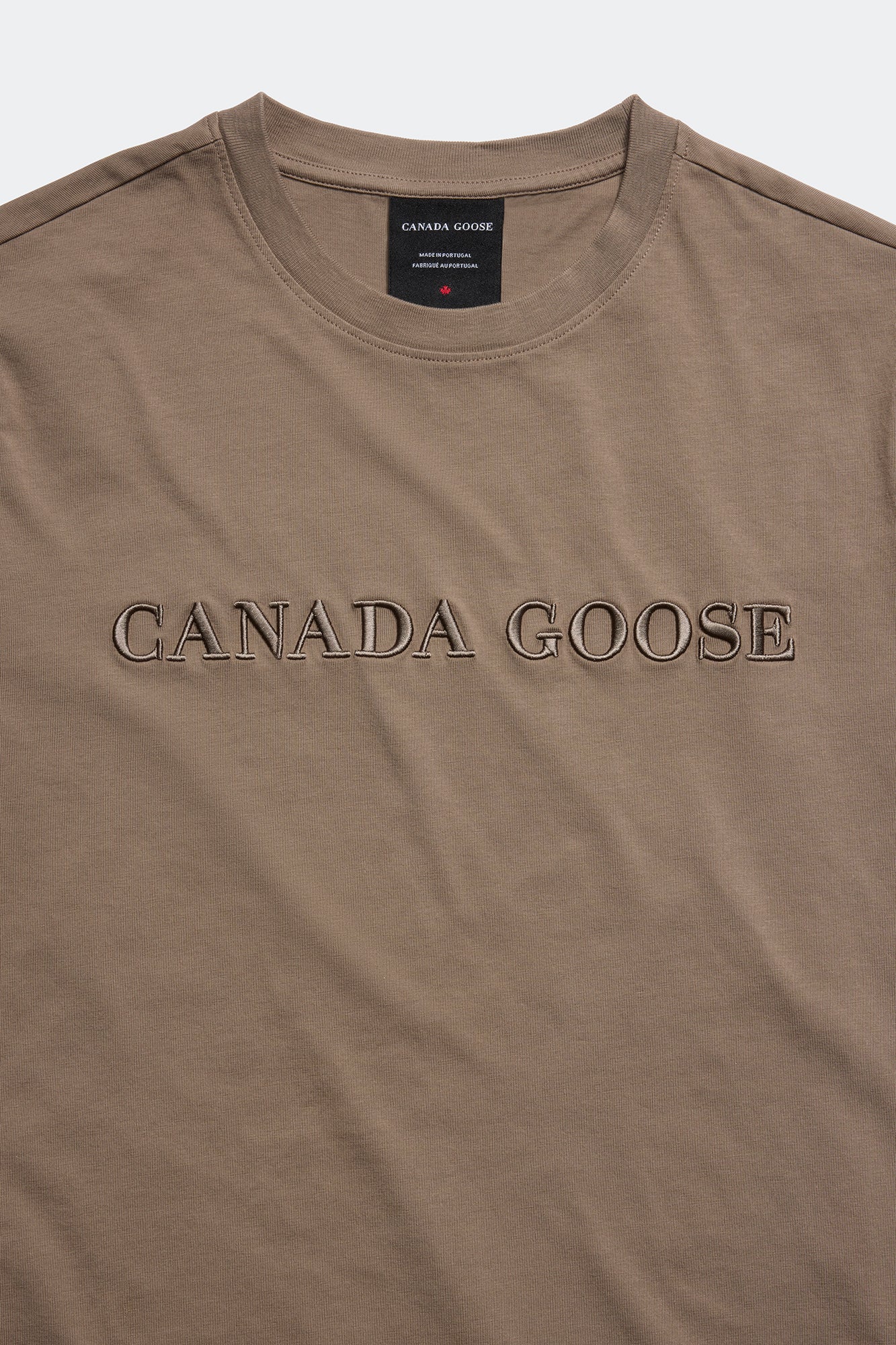 Emersen Embroidered Crewneck T-Shirt (Men) - Taupe Grey