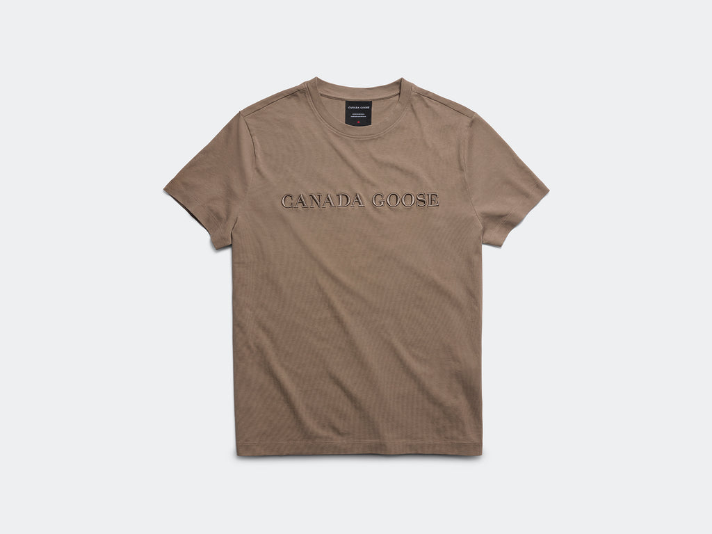 Emersen Embroidered Crewneck T-Shirt (Men) - Taupe Grey