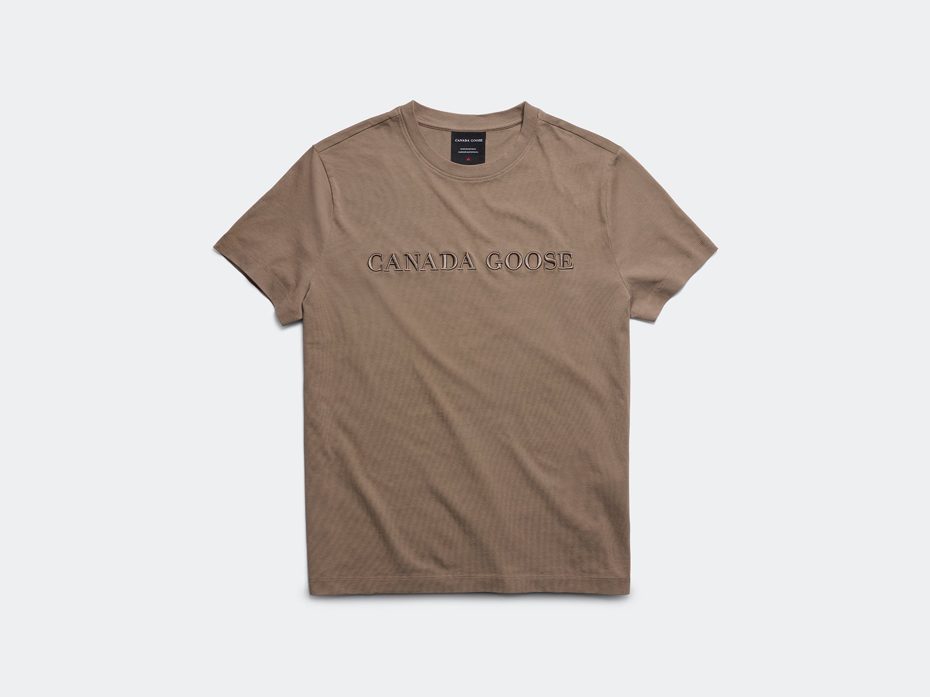 Emersen Embroidered Crewneck T-Shirt (Men) - Taupe Grey