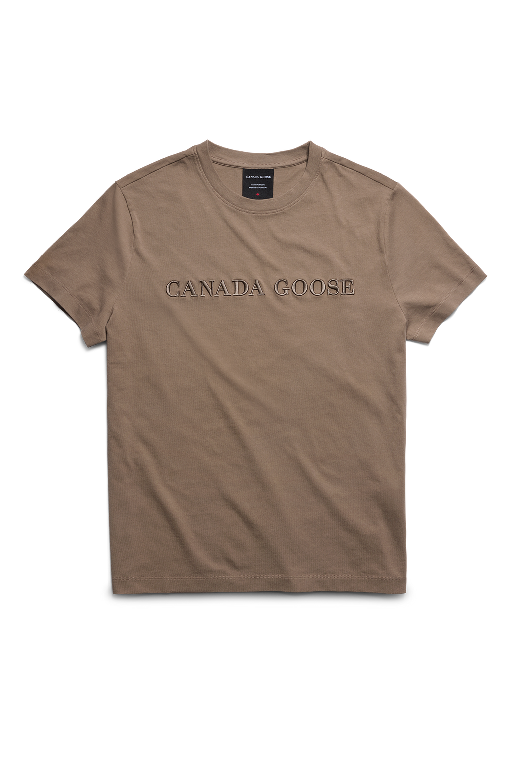 Emersen Embroidered Crewneck T-Shirt (Men) - Taupe Grey