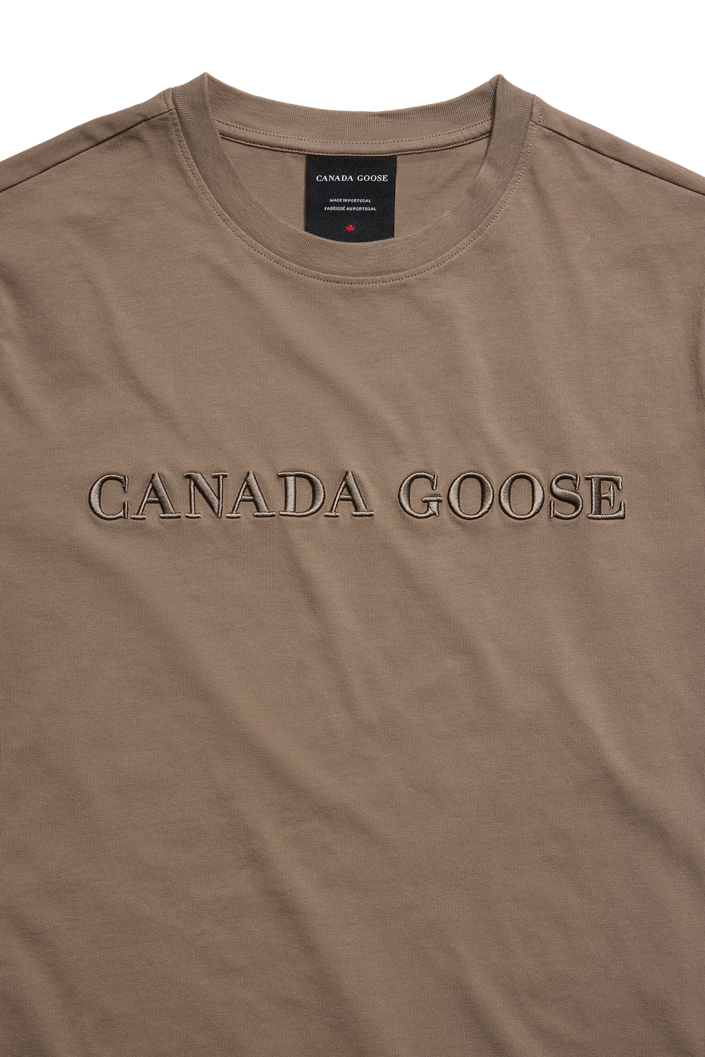 Emersen Embroidered Crewneck T-Shirt (Men) - Taupe Grey