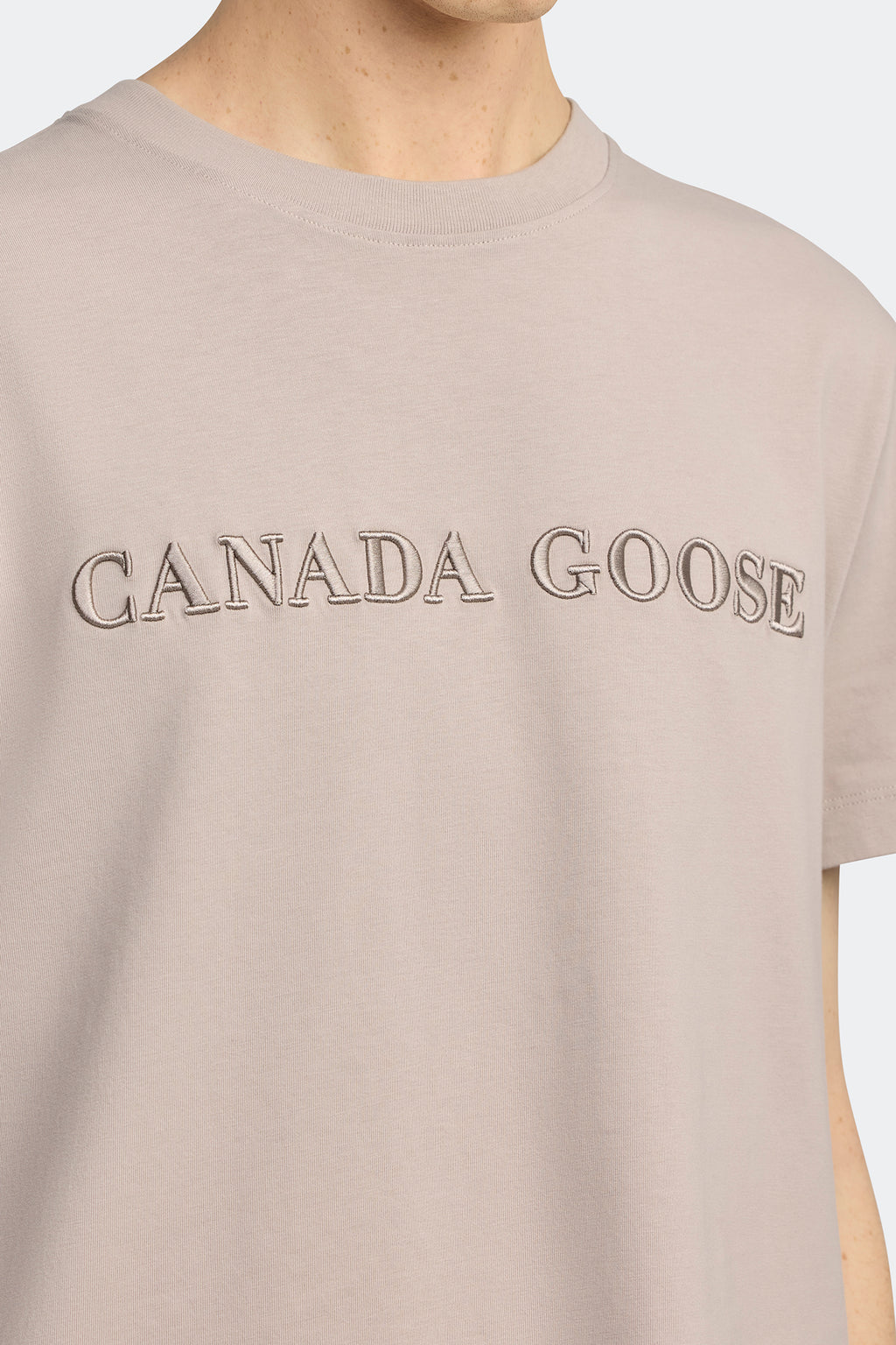 Emersen Embroidered Crewneck T-Shirt (Men) - Limestone