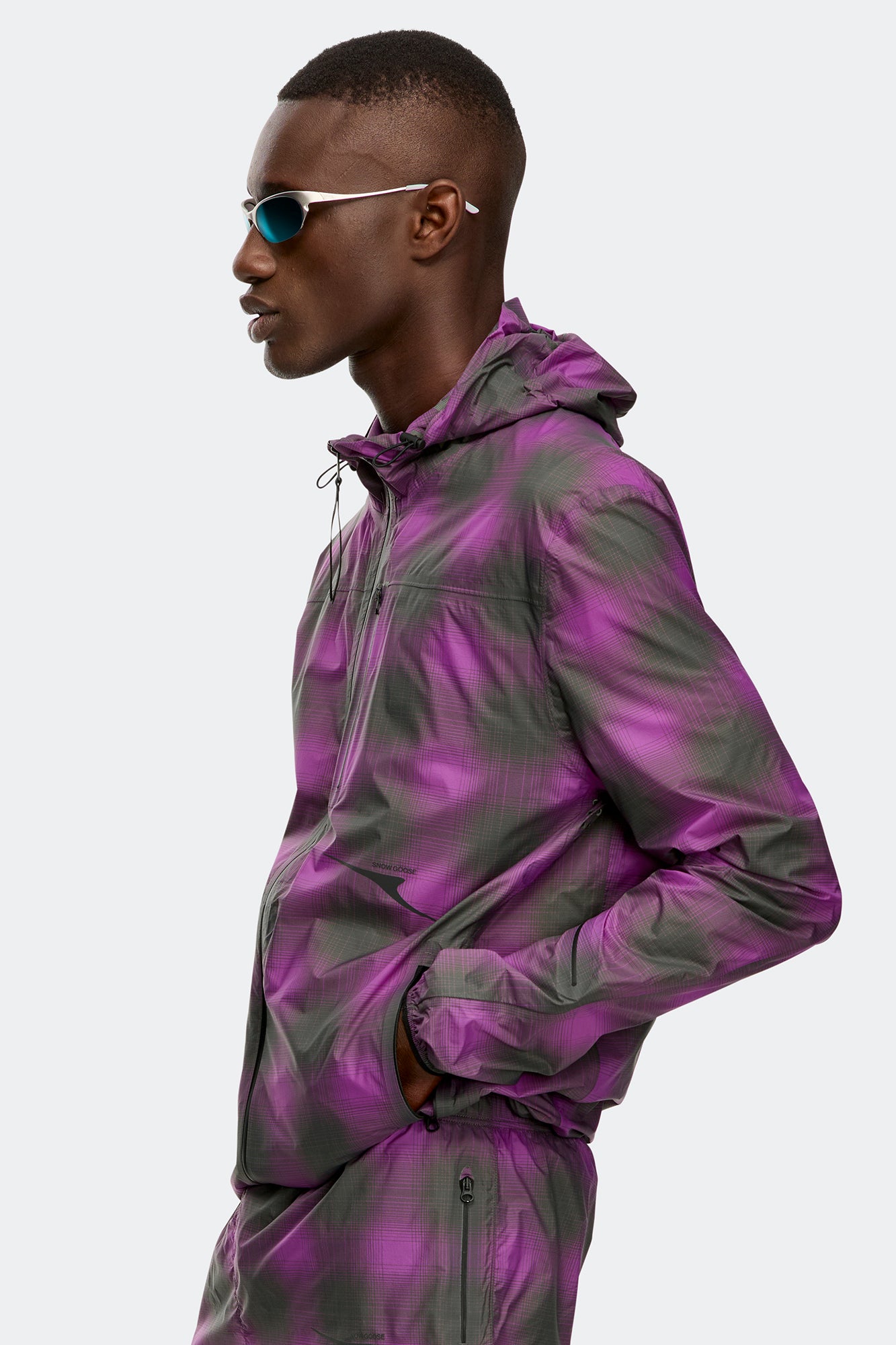 Zephyr Jacket - Print - Violet Plaid