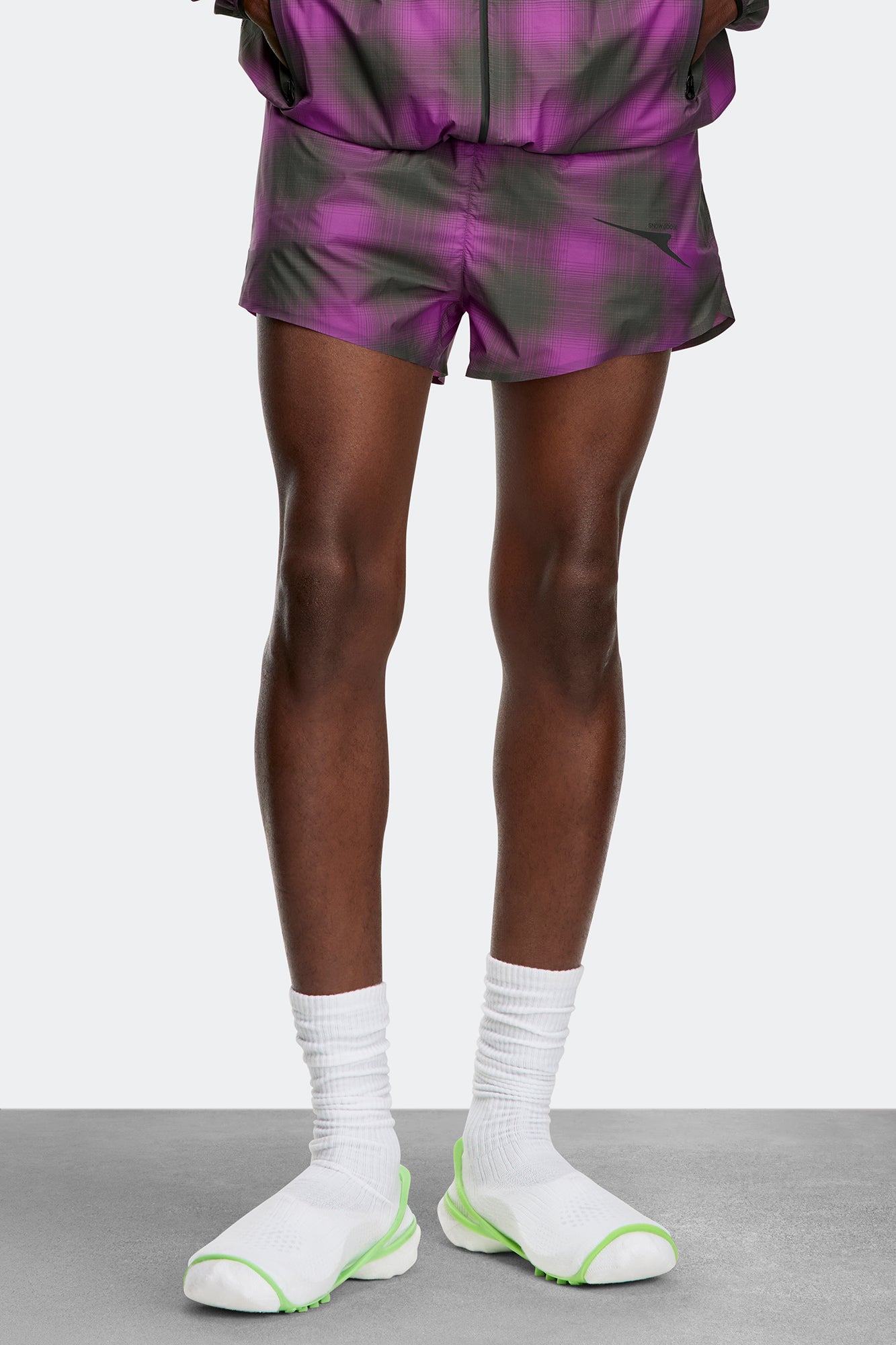 Tempest Short - Print - Violet Plaid