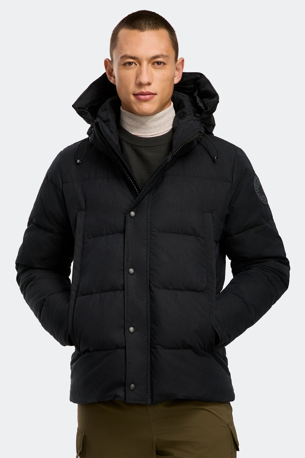 Wyndham Parka Crinkle Cotton (Men) - Black