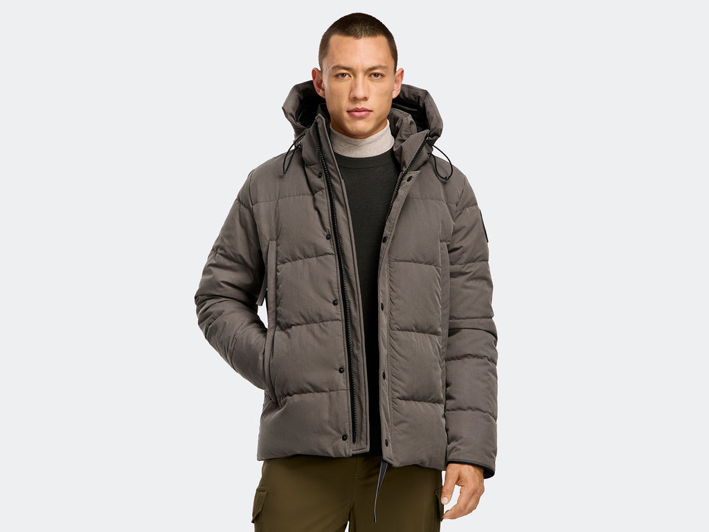 Wyndham Parka Crinkle Cotton (Men) - Coastal Grey