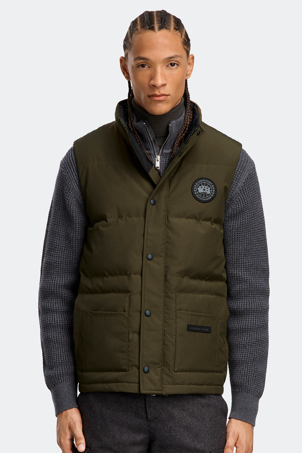 Freestyle Crew Vest Black Label (Men) - Military Green