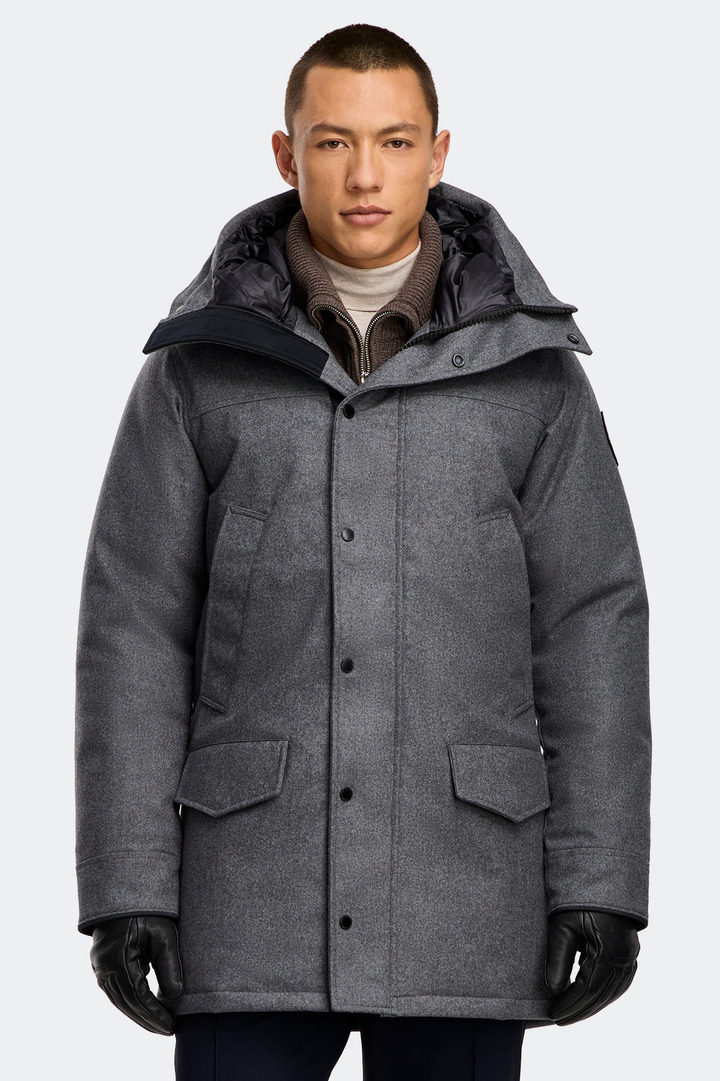 Langford Parka Wool (Men) - Slate Grey Melange