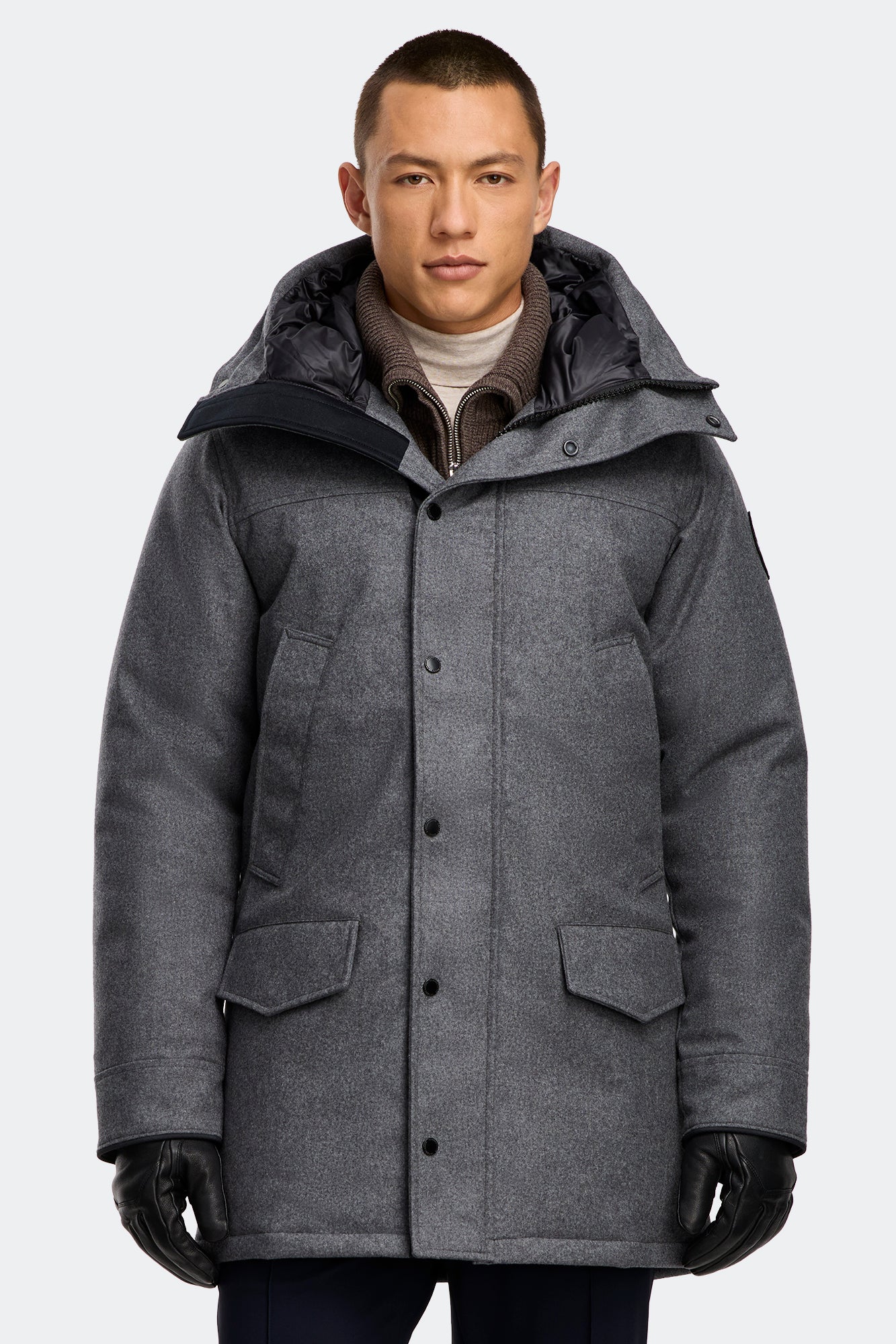 Langford Parka Wool (Men) - Slate Grey Melange