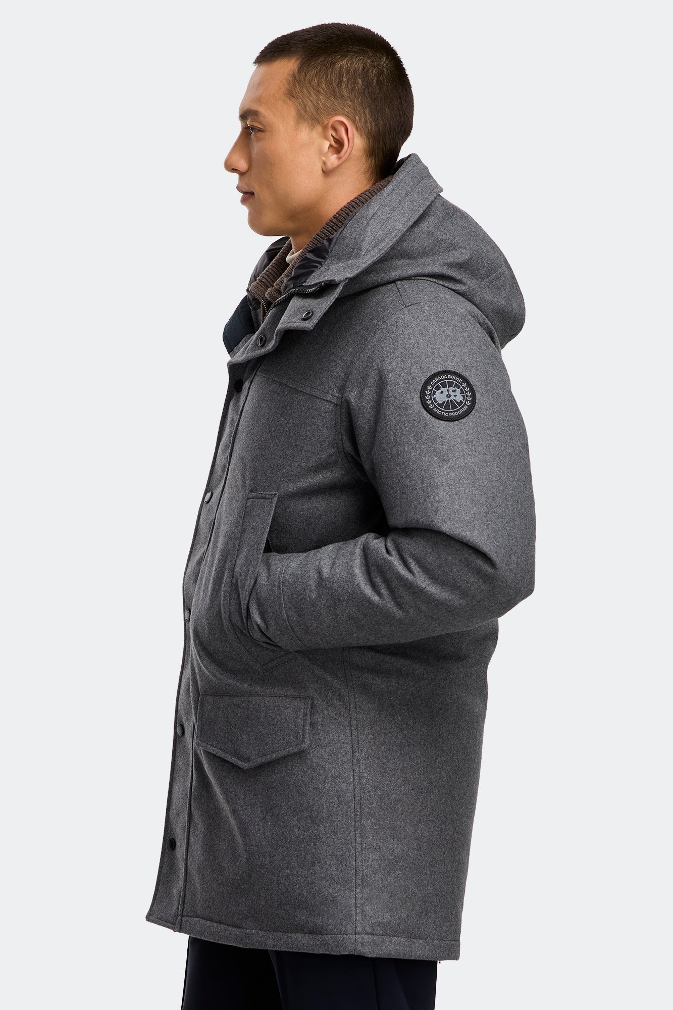 Langford Parka Wool (Men) - Slate Grey Melange