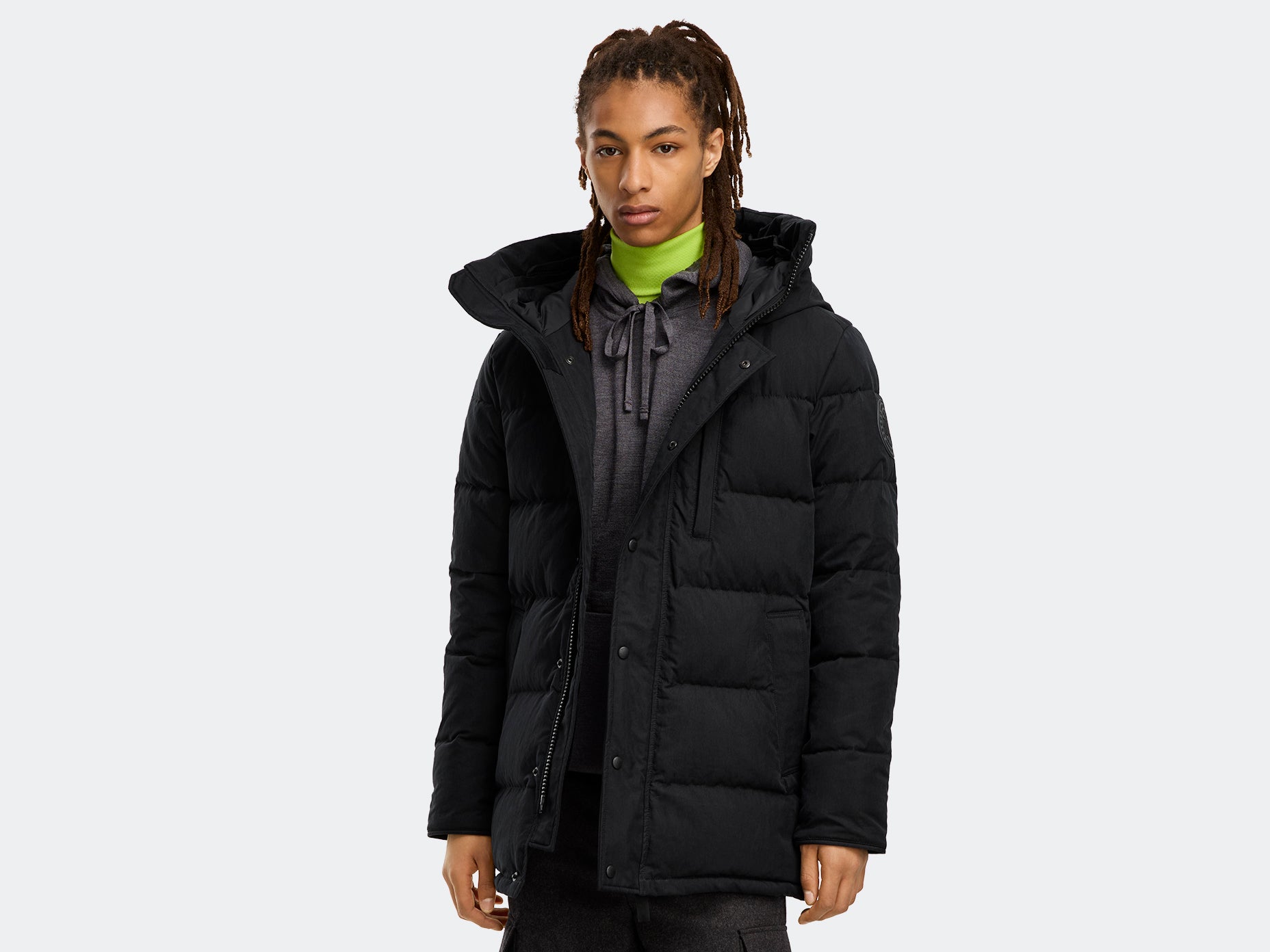 Carson Parka Crinkle Cotton (Men) - Black