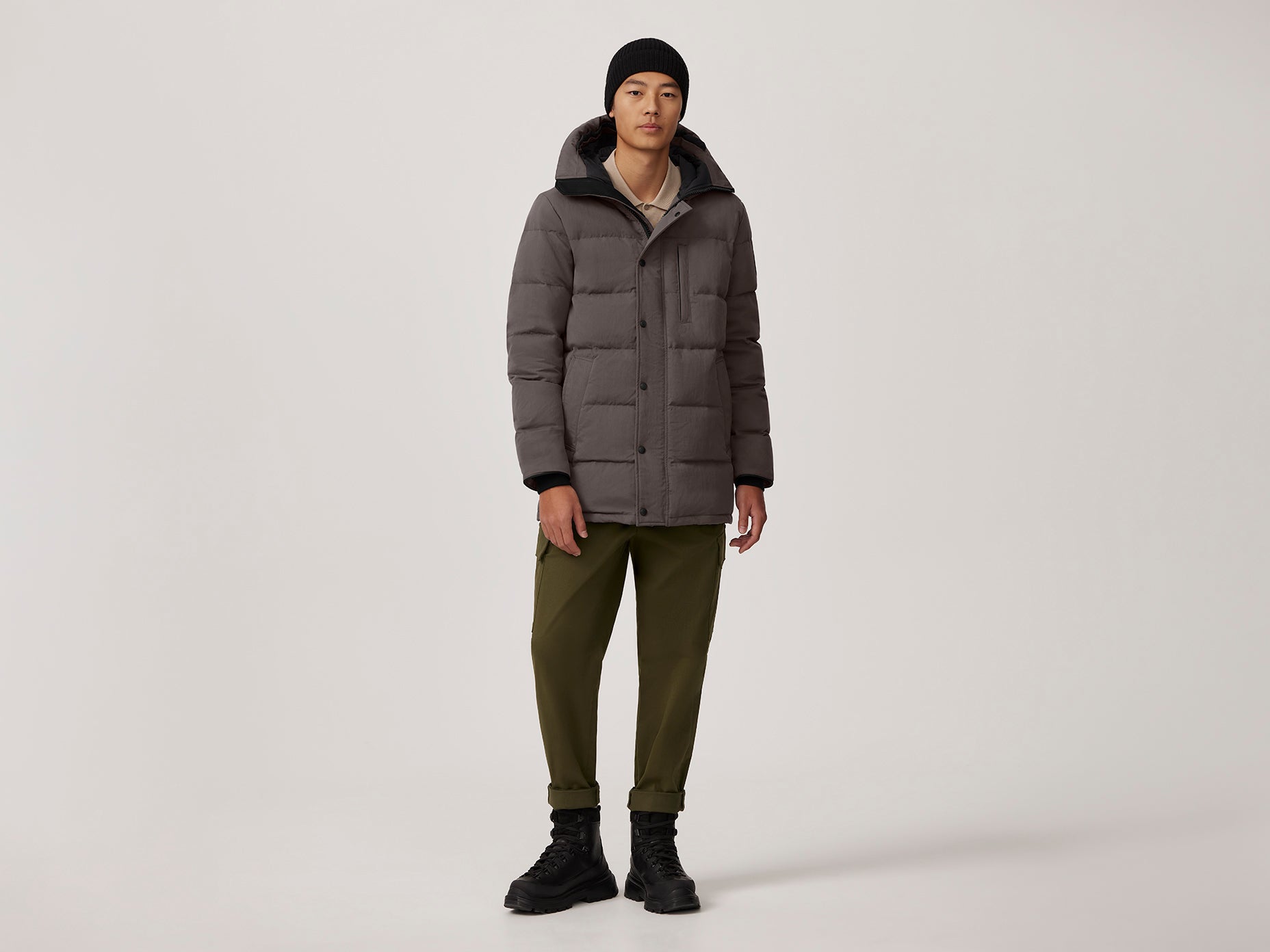 Carson Parka Crinkle Cotton (Men) - Coastal Grey