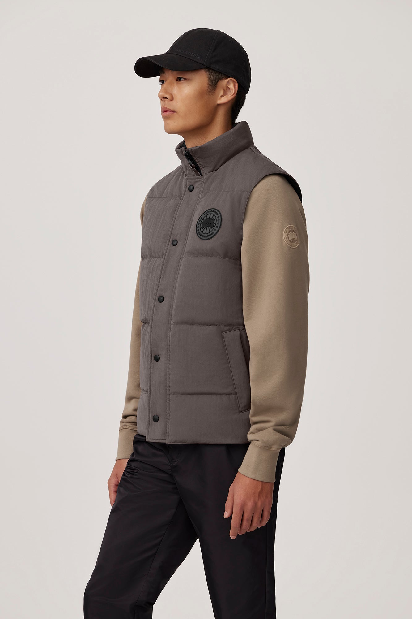 Garson Vest Crinkle Cotton (Men) - Coastal Grey