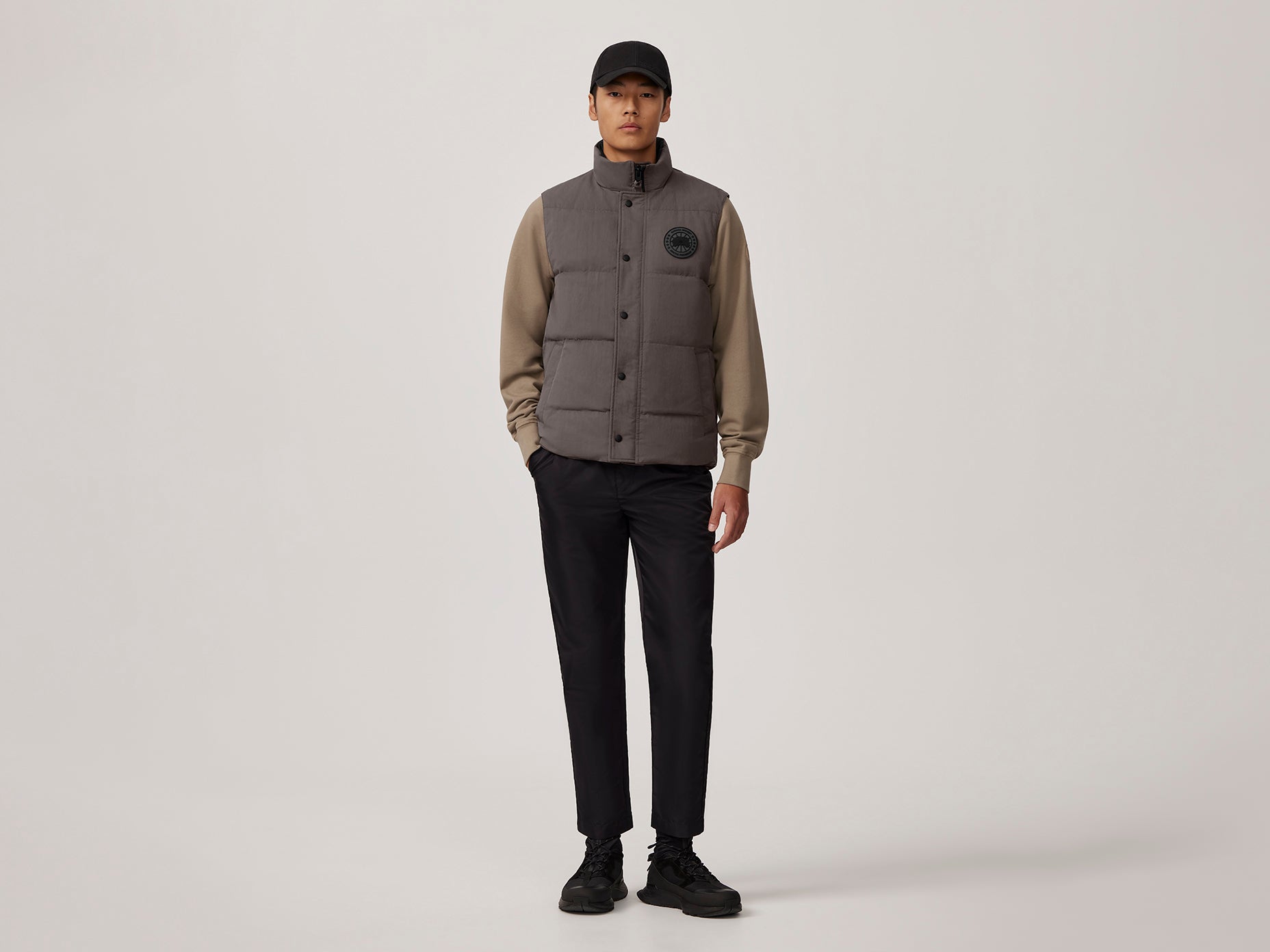 Garson Vest Crinkle Cotton (Men) - Coastal Grey