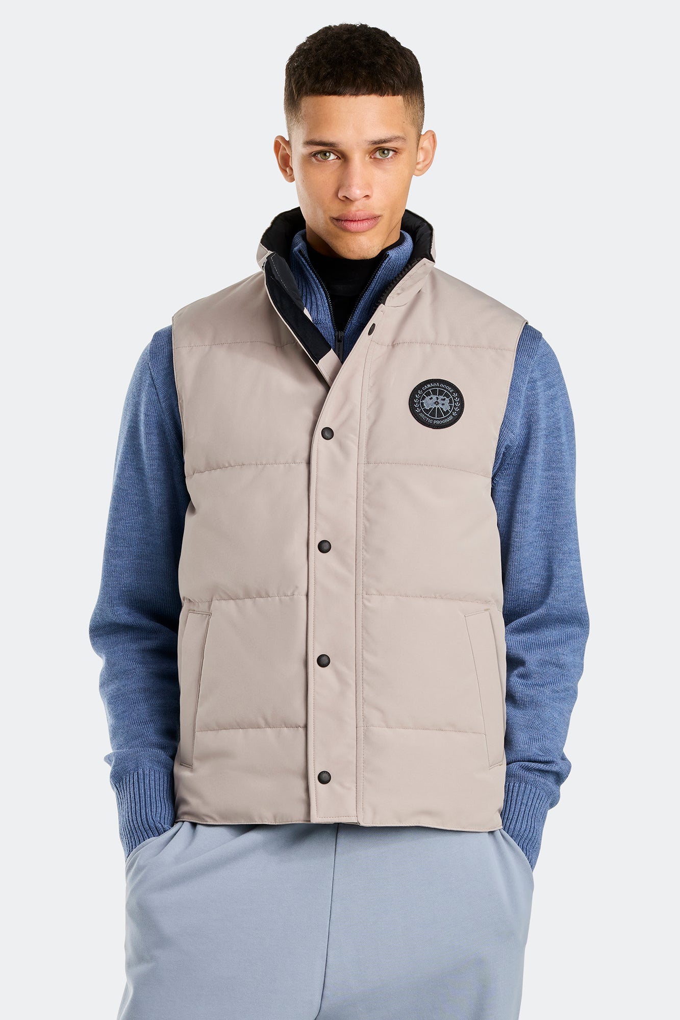 Garson Vest Black Label (Men) - Limestone