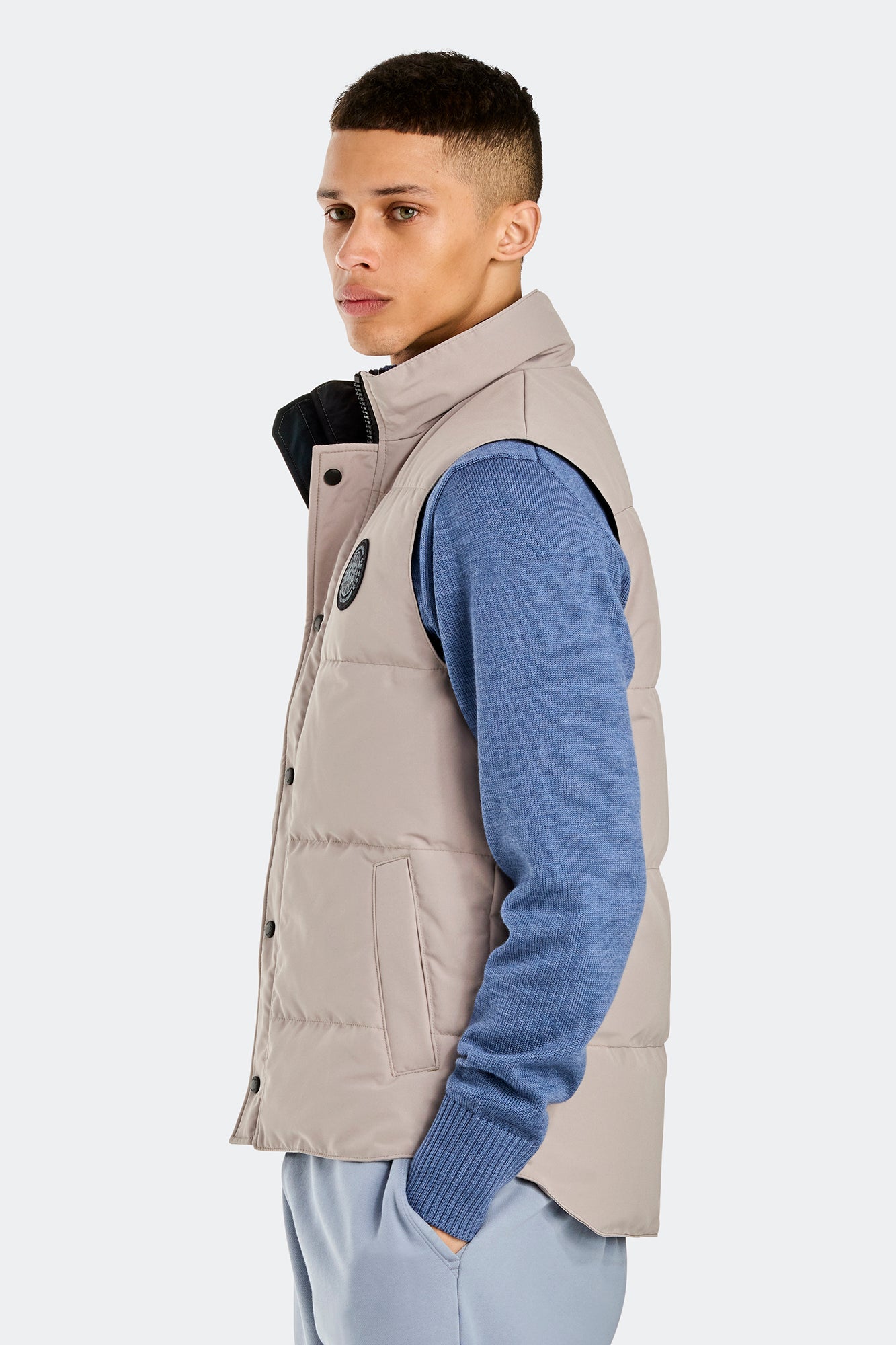 Garson Vest Black Label (Men) - Limestone