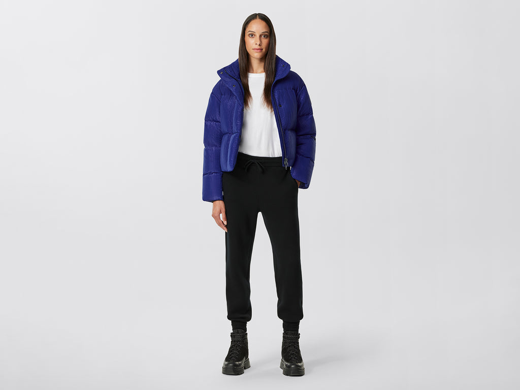 Cypress Cropped Puffer City Lights (Women) - Nautical Dusk