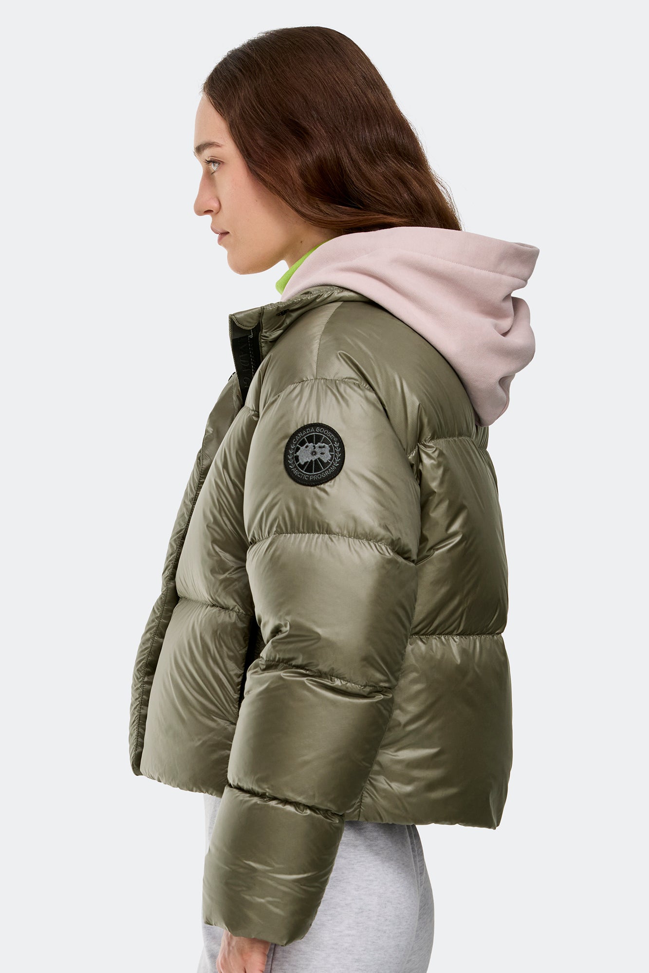 Cypress Cropped Puffer Black Label (Women) - Smokey Sage