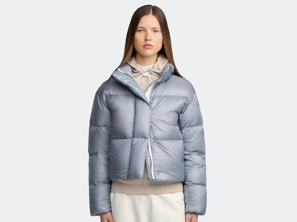 Cypress Cropped Puffer White Label (Women) - Light Ozone Blue