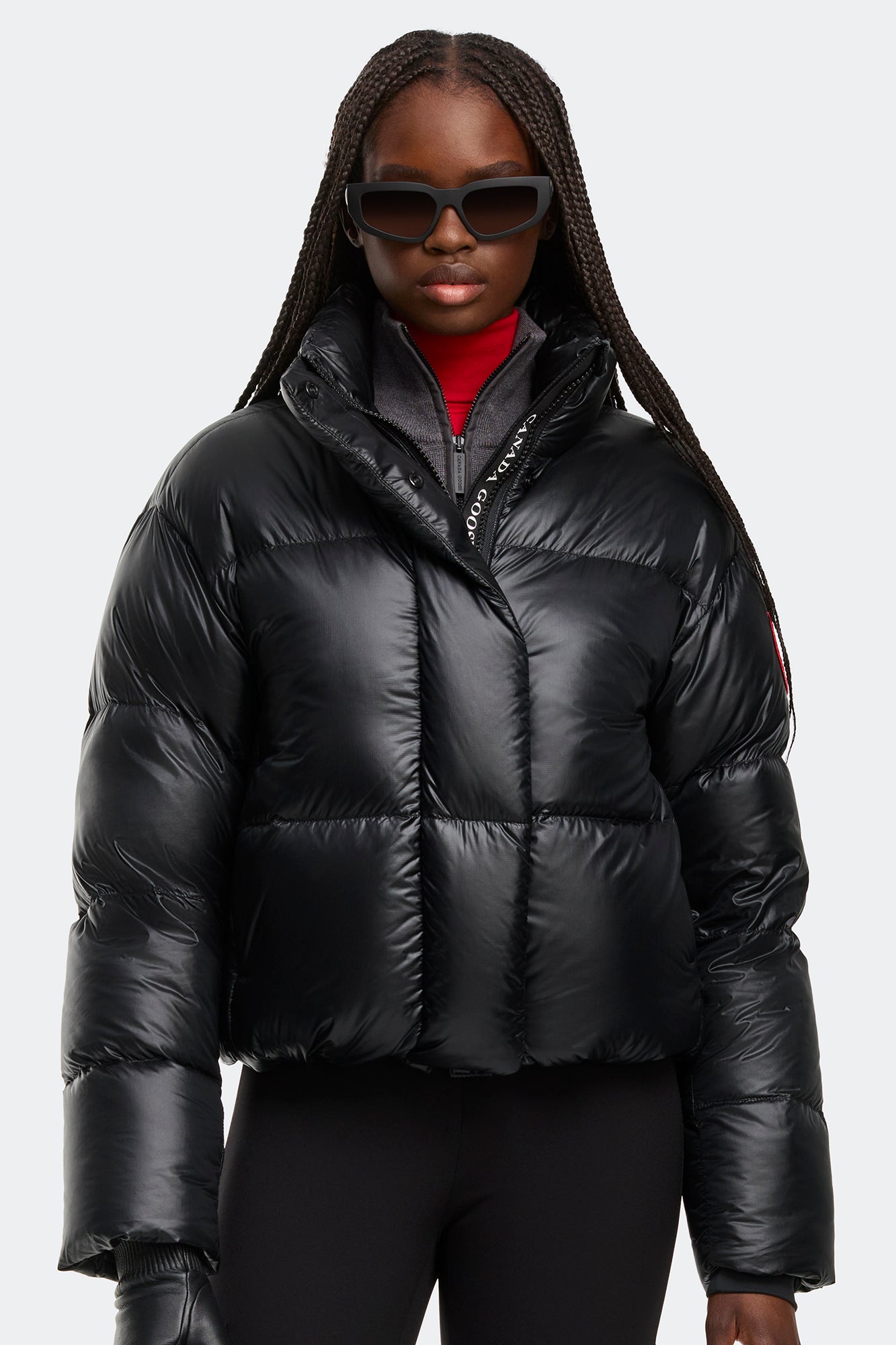 Cypress Cropped Puffer (Women) - Black