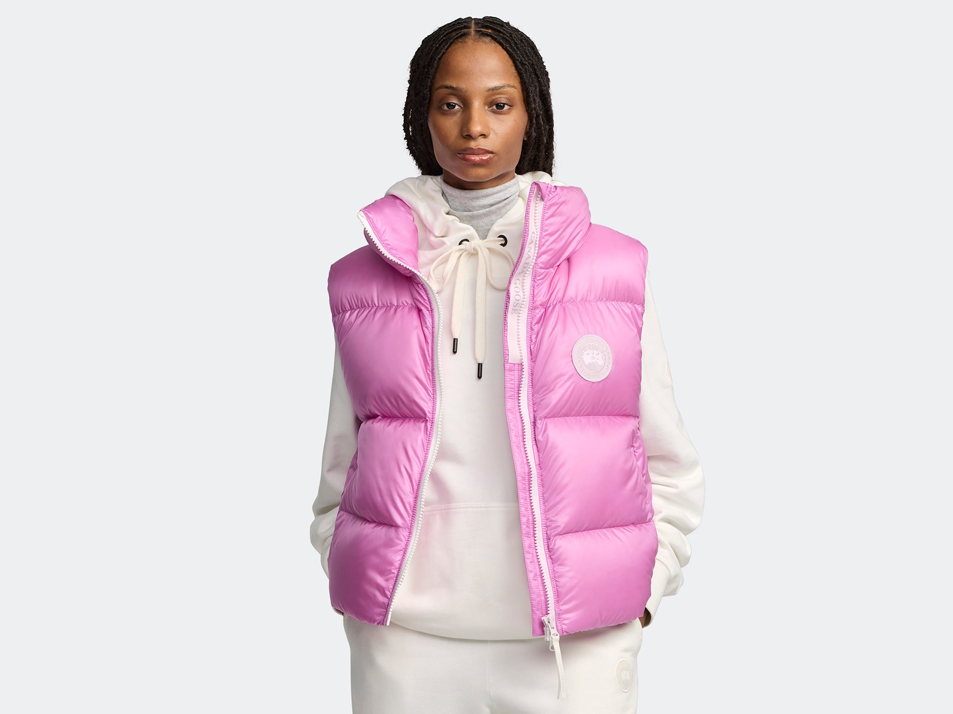 Cypress Puffer Vest White Label (Women) - Twilight Magenta