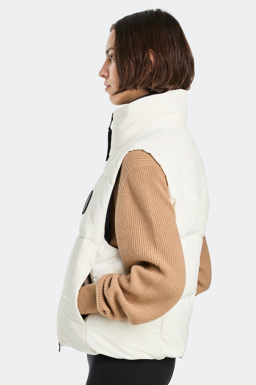 Grandview Cropped Vest Black Label (Women) - North Star White