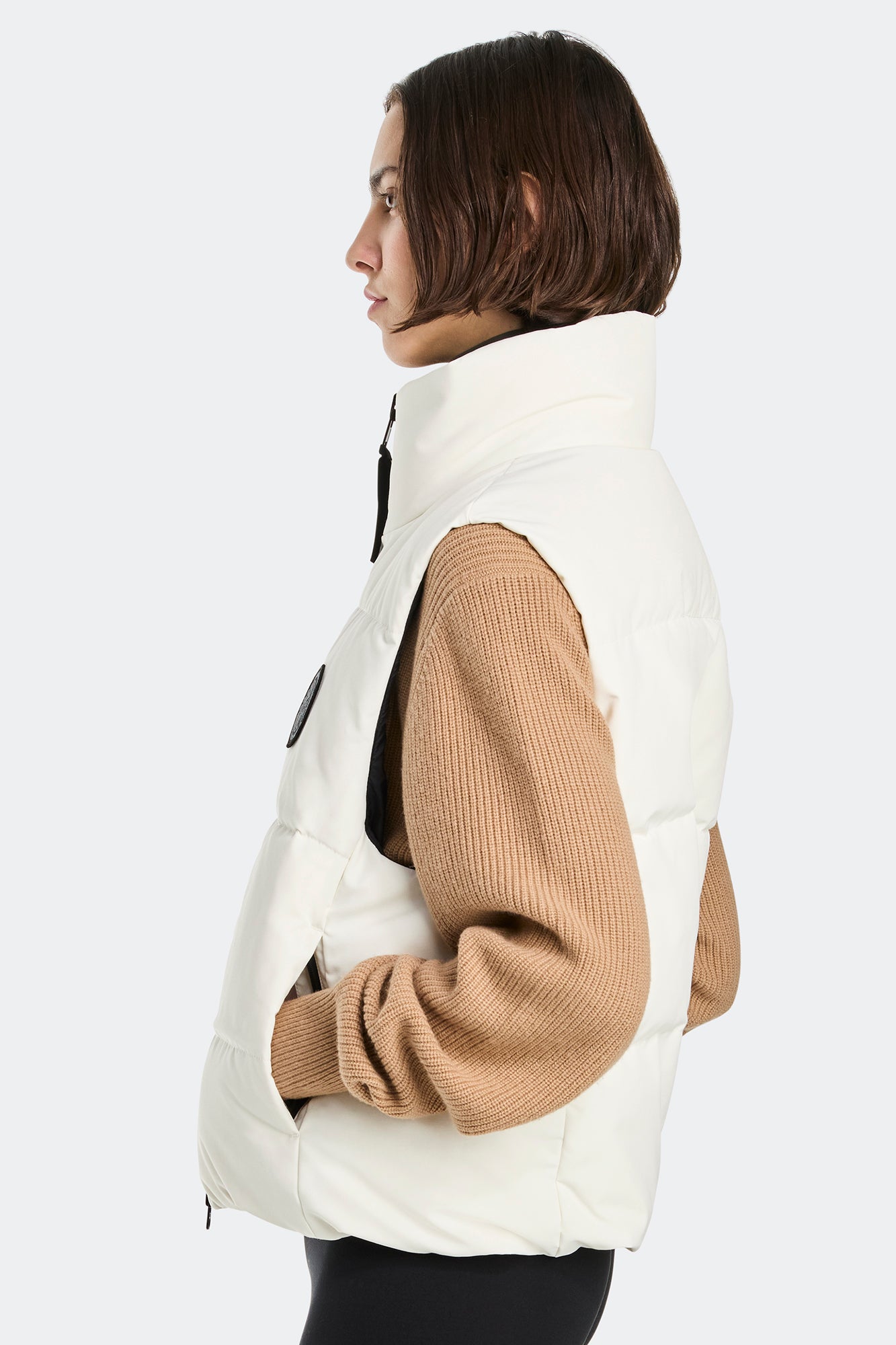 Grandview Cropped Vest Black Label (Women) - North Star White