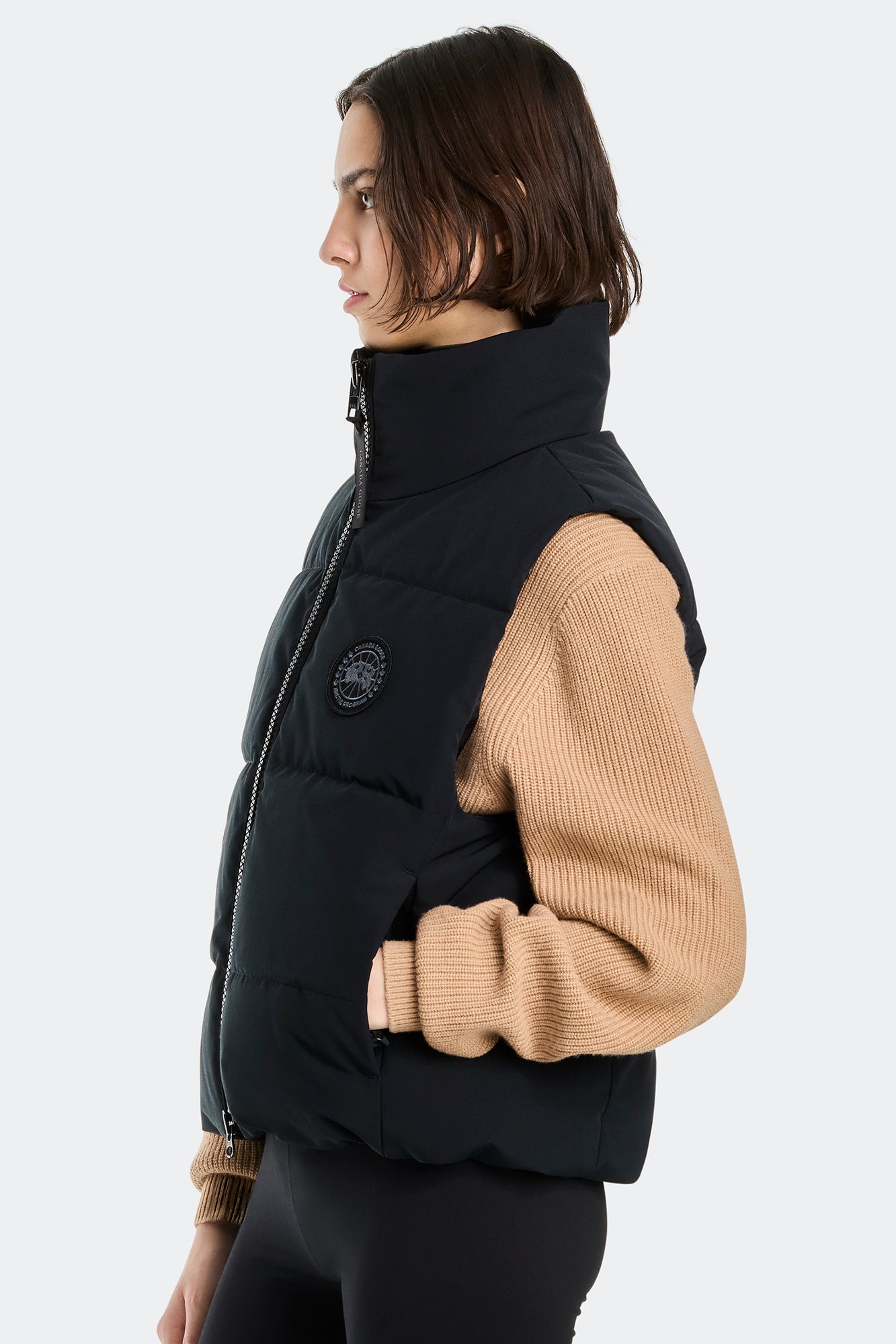 Grandview Cropped Vest Black Label (Women) - Black