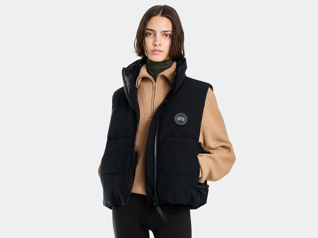 Grandview Cropped Vest Black Label (Women) - Black