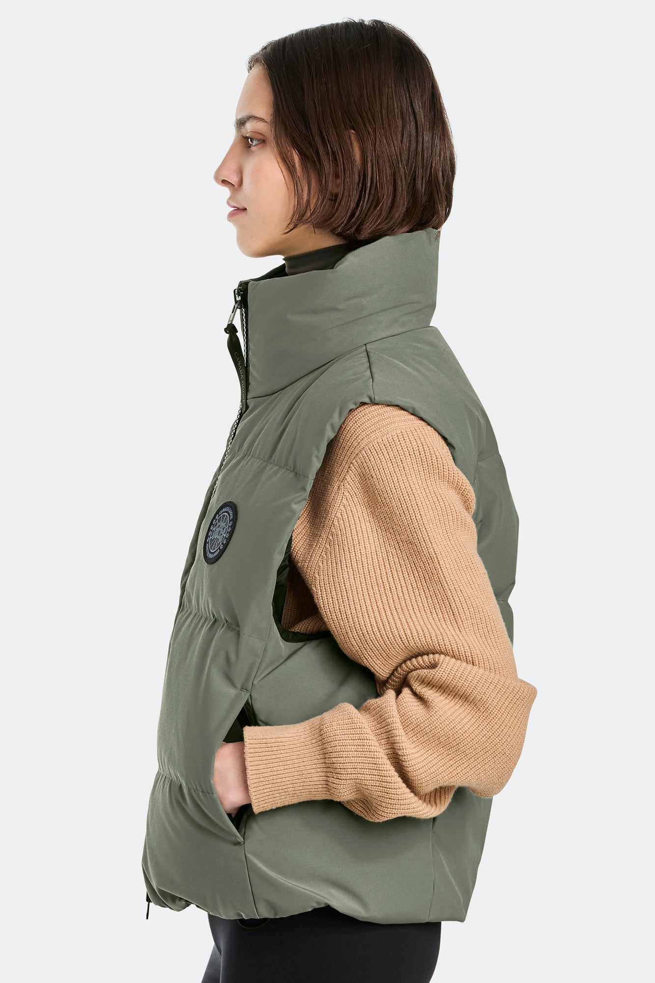 Grandview Cropped Vest Black Label (Women) - Sagebrush