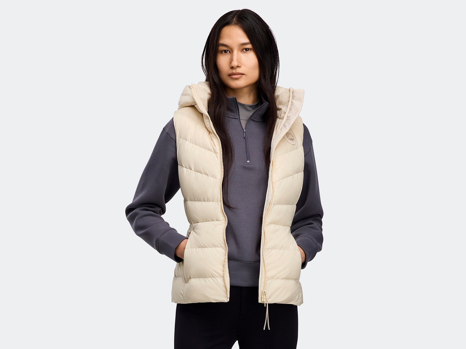 Clair Vest Tonal Label (Women) - Linen