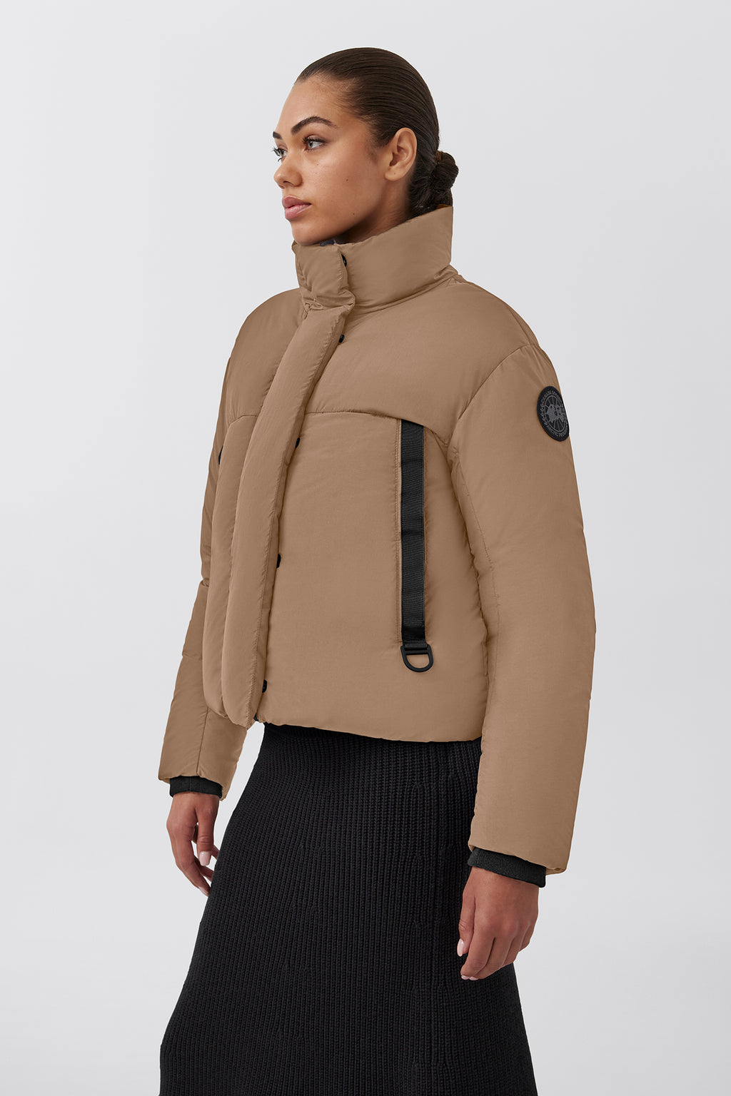 Junction Cropped Puffer Black Label (Women) - Desert Sand