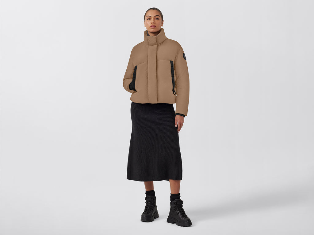 Junction Cropped Puffer Black Label (Women) - Desert Sand
