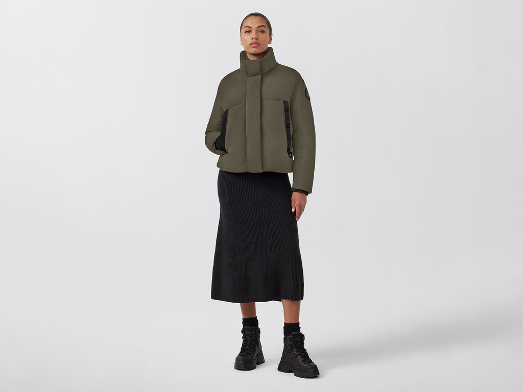 Junction Cropped Puffer Black Label (Women) - Smokey Sage