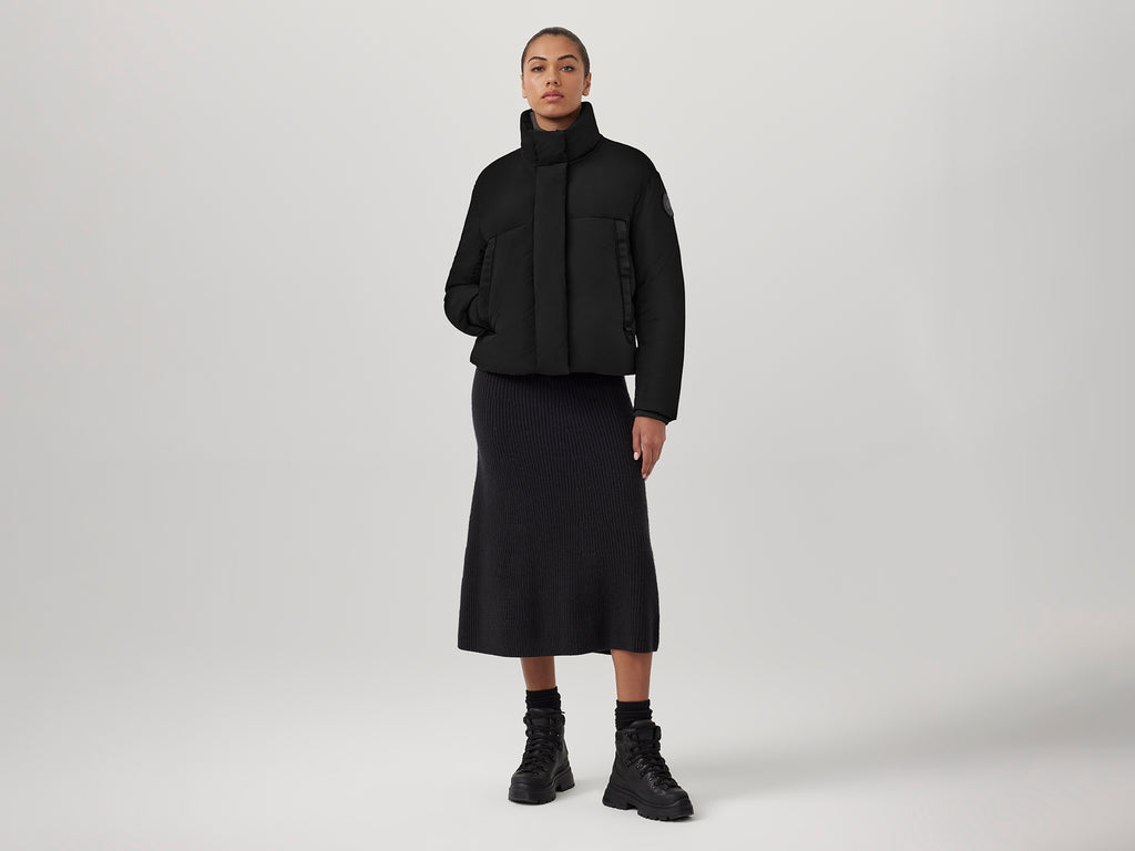 Junction Cropped Puffer Black Label (Women) - Black