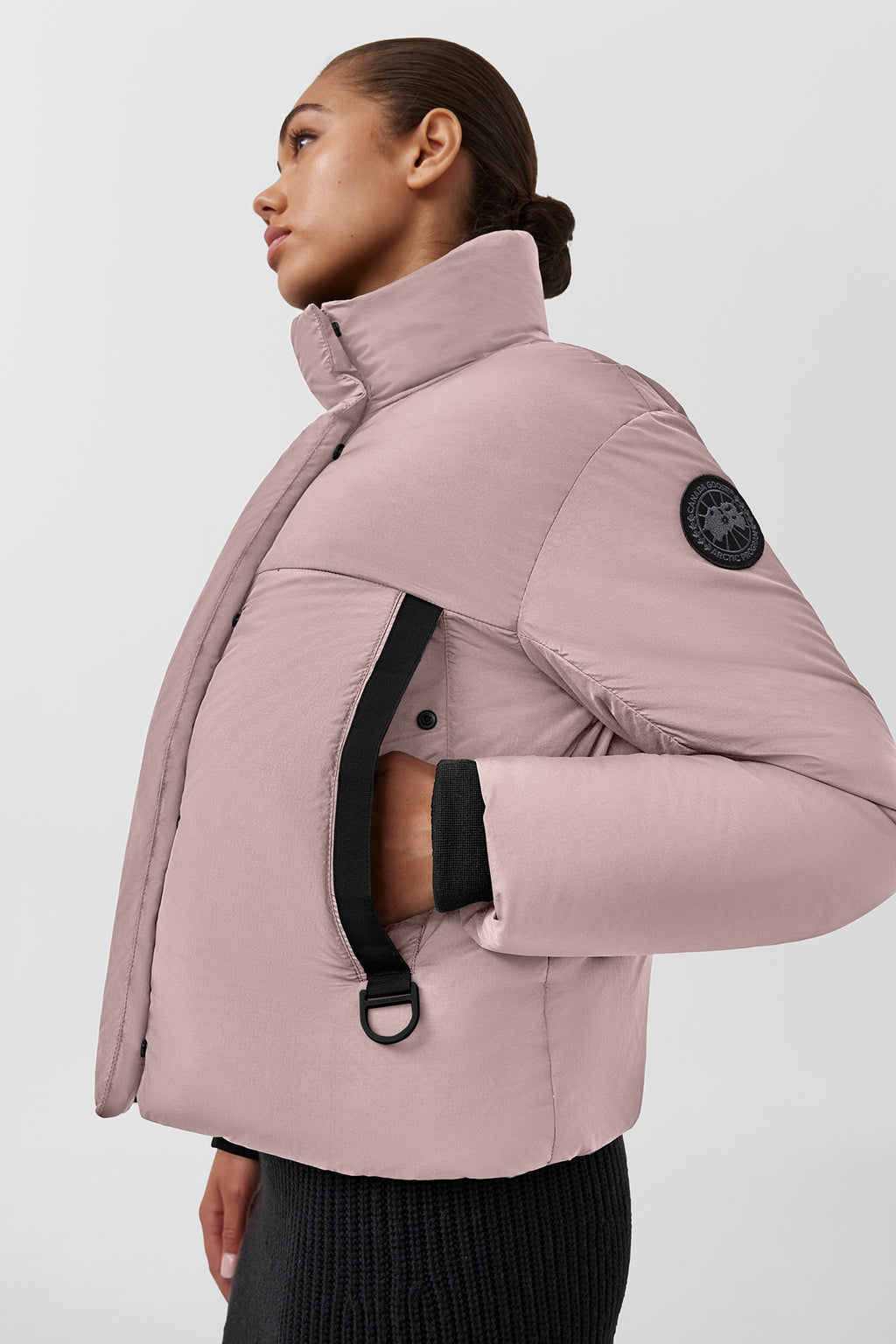 Junction Cropped Puffer Black Label (Women) - Lucent Rose