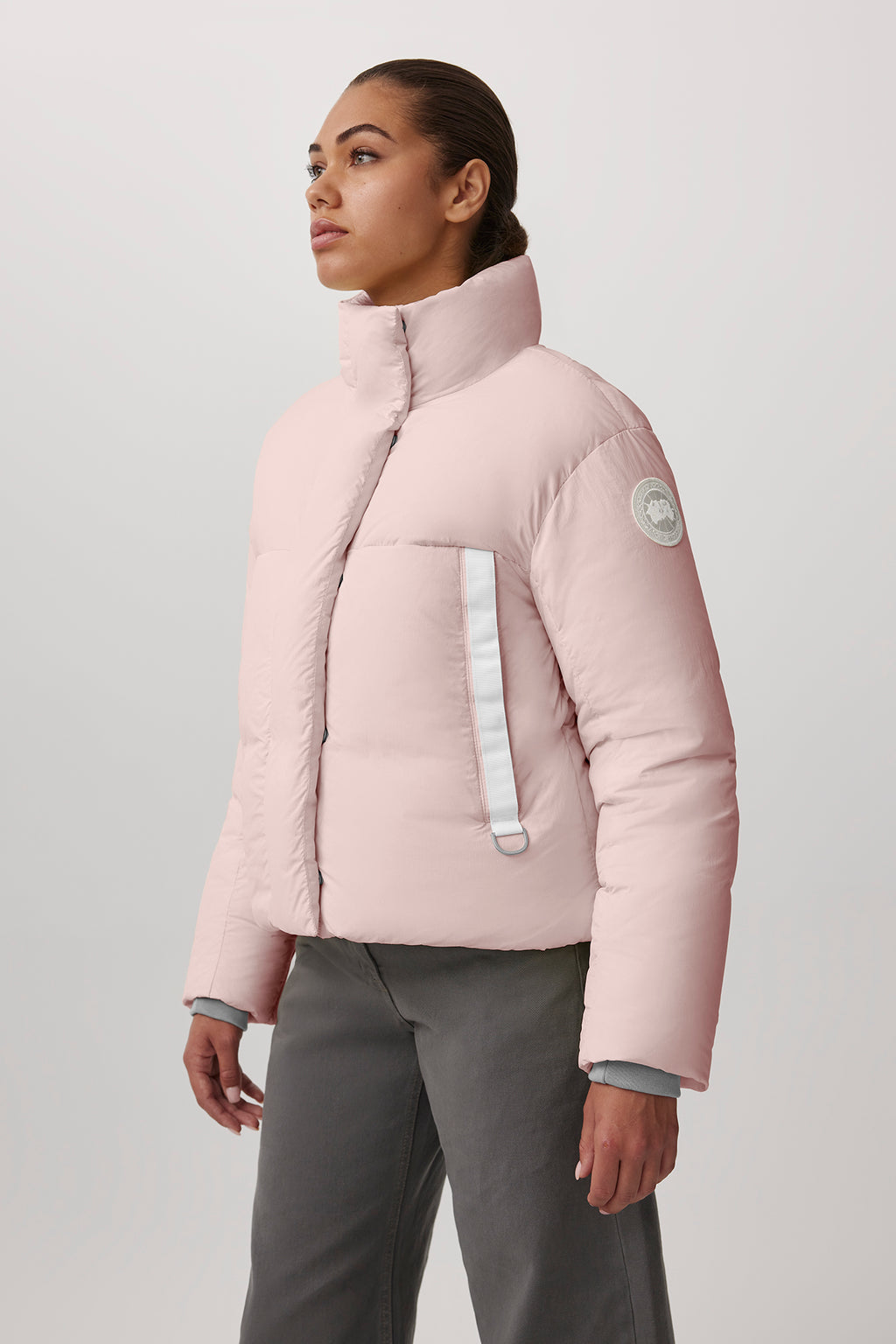 Junction Cropped Puffer (Women) - Pink Lemonade