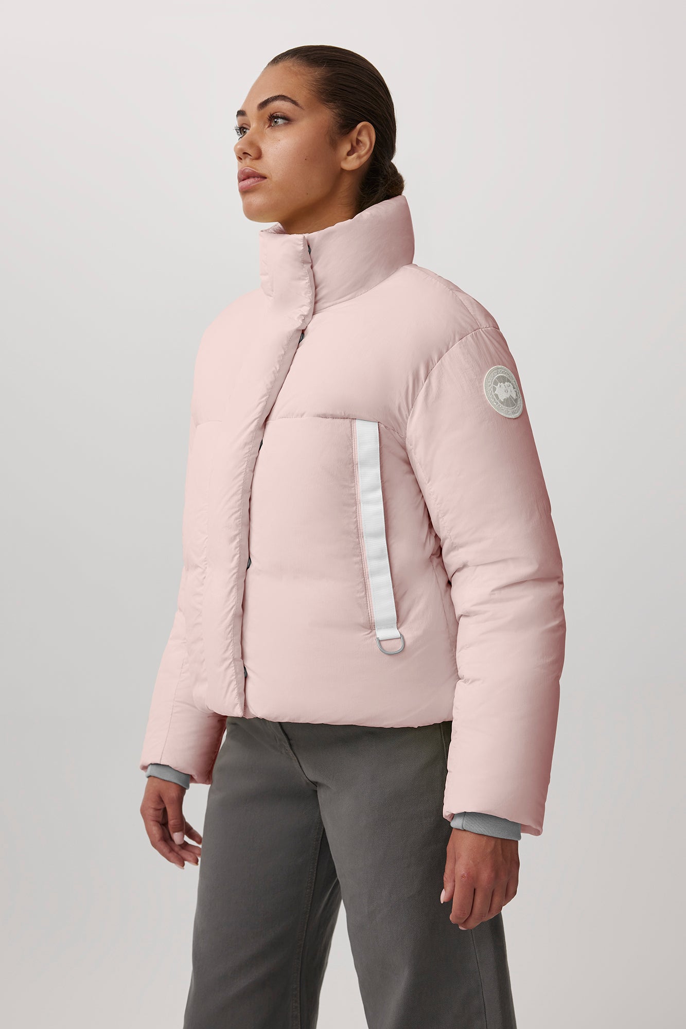 Junction Cropped Puffer (Women) - Pink Lemonade