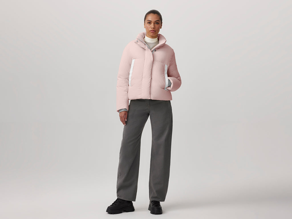 Junction Cropped Puffer (Women) - Pink Lemonade