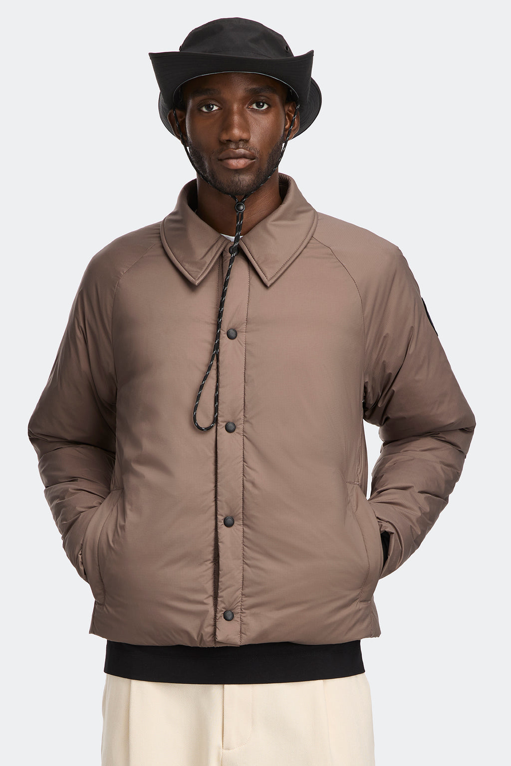Lodge Coach Jacket Black Label (Men) - Taupe Grey